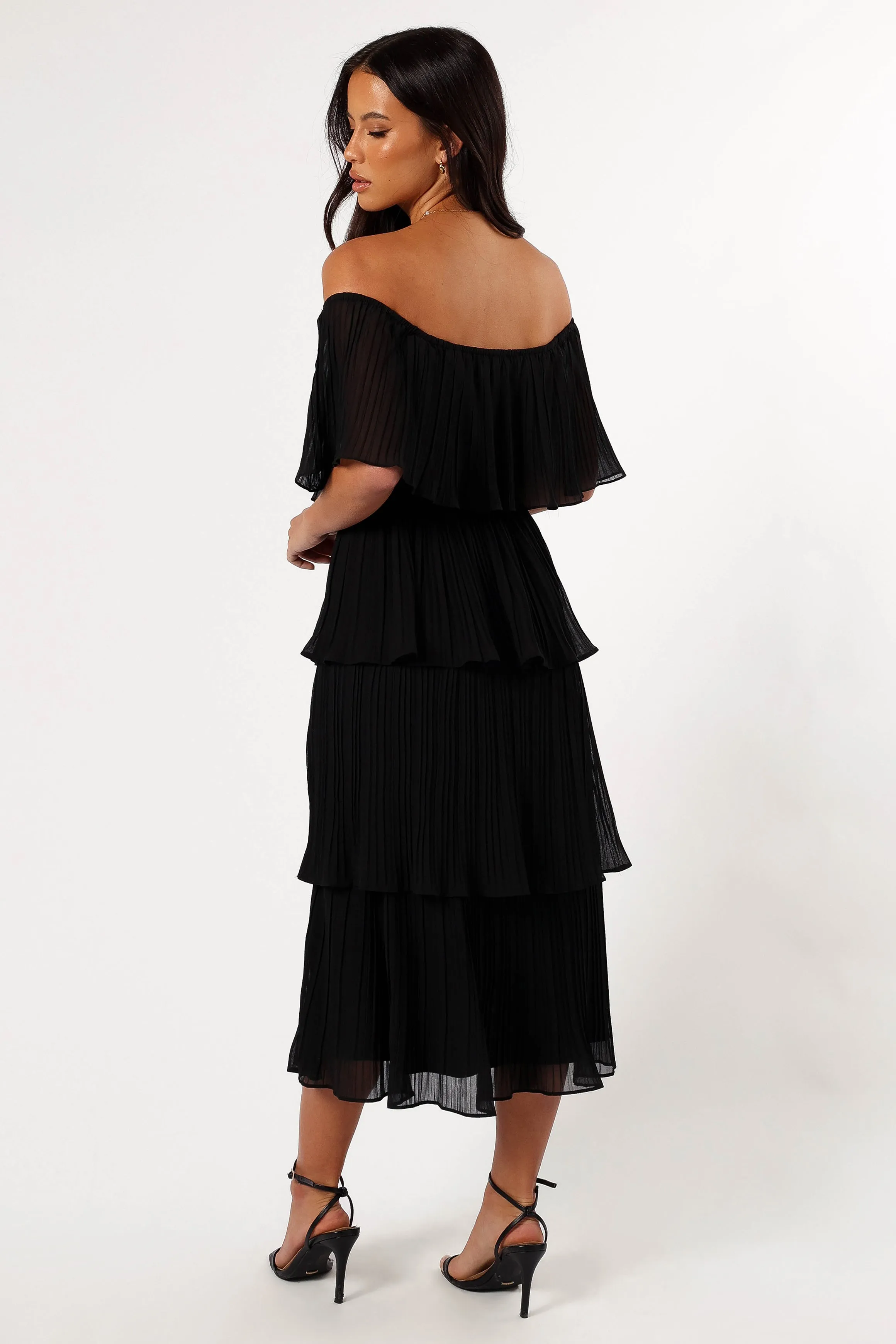 Pearson Strapless Midi Dress - Black