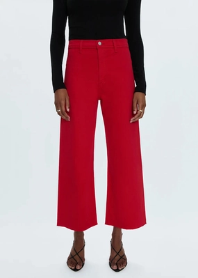 Penny High Rise Wide Leg Crop - Ruby