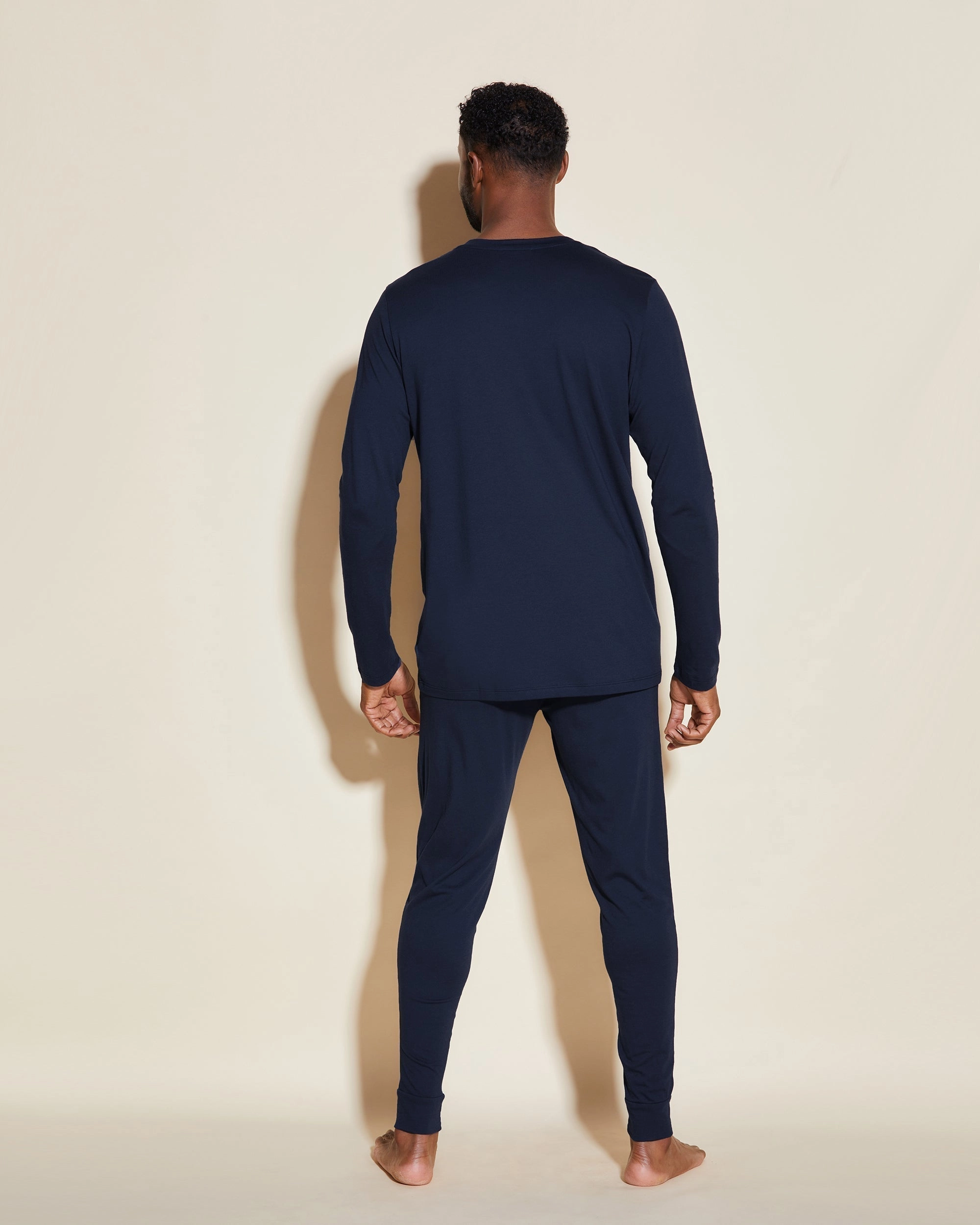 Pigiama Da Uomo Con Top Henley E Pantaloni  Jogger