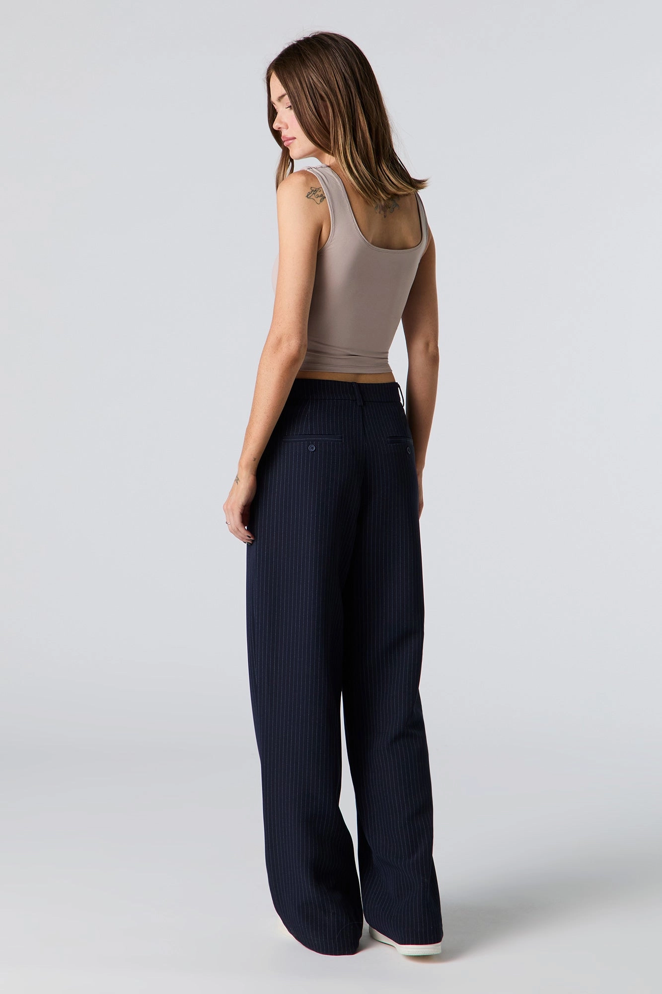 Pleated Wide Leg Dress Pant