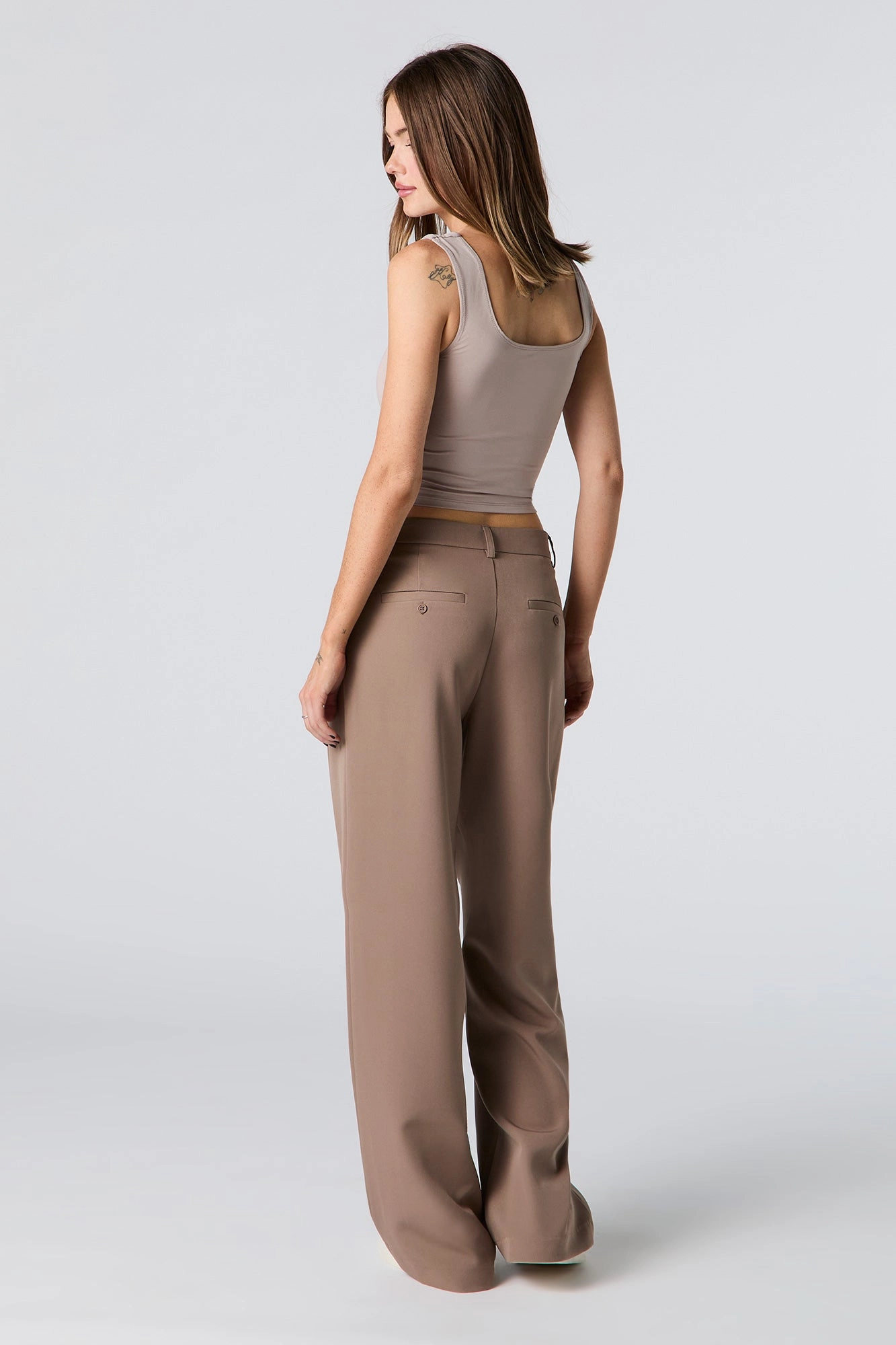 Pleated Wide Leg Dress Pant