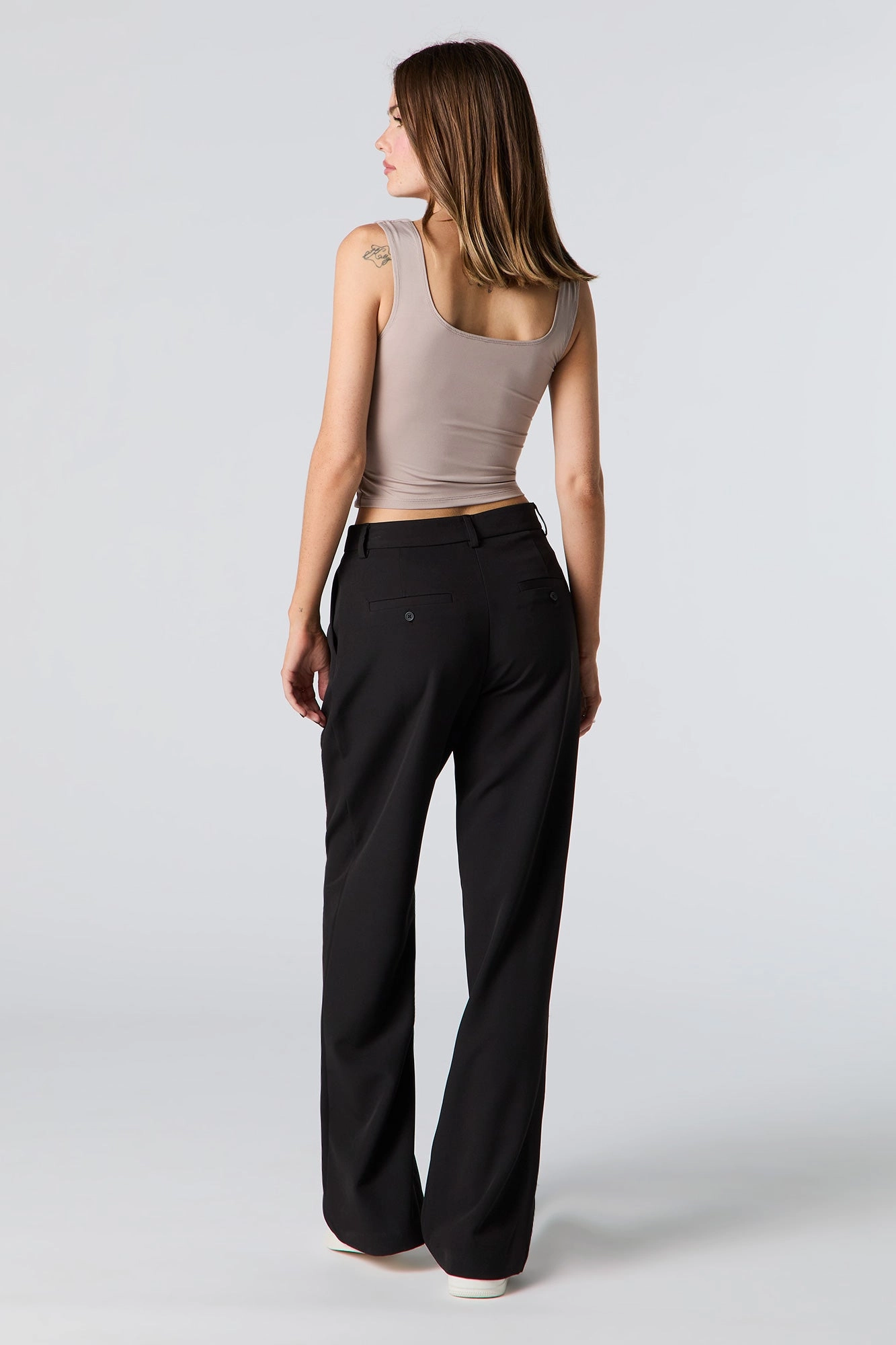 Pleated Wide Leg Dress Pant