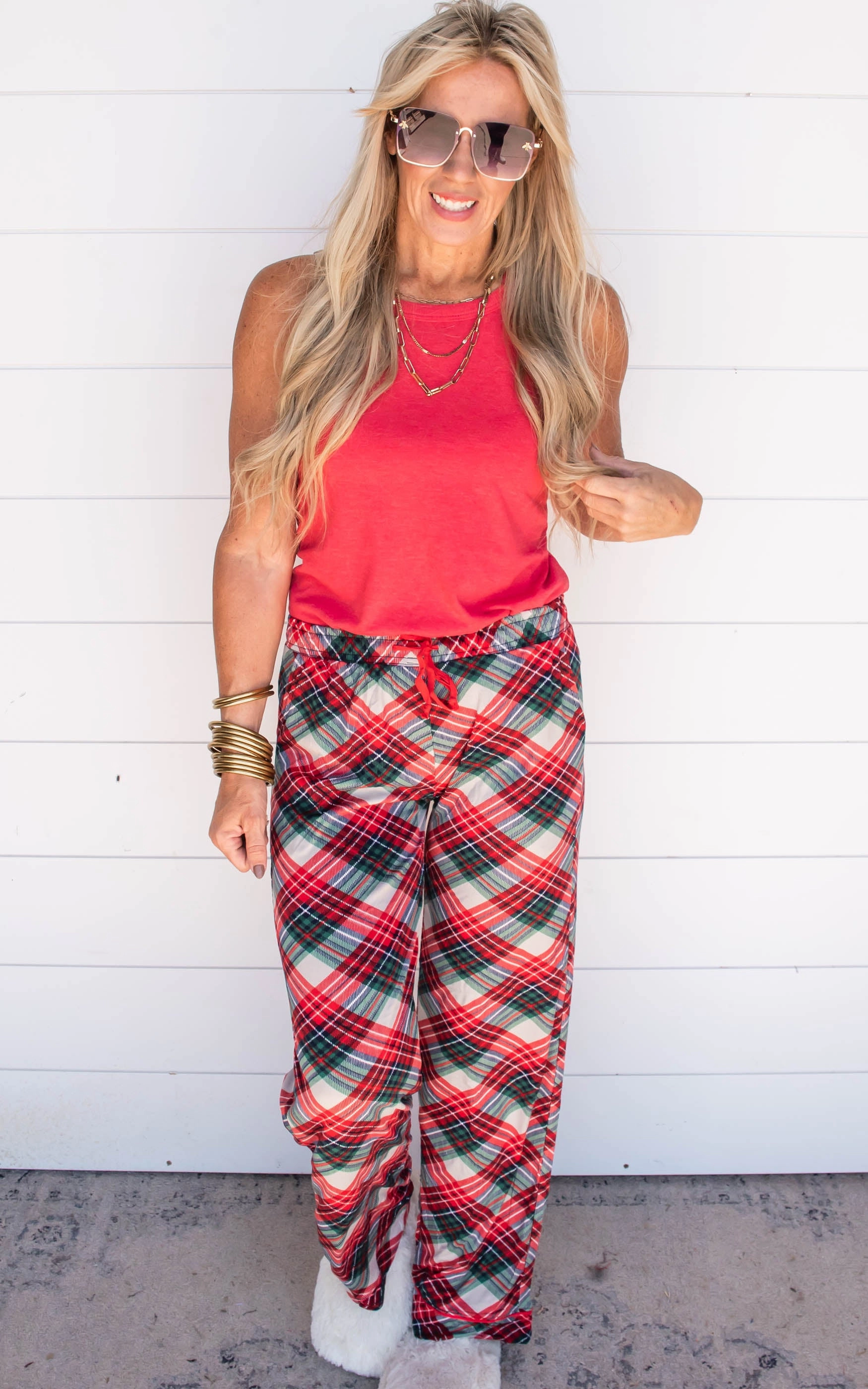 Prancers Plaid Hello Mello Holiday Pajama Pants - Final Sale