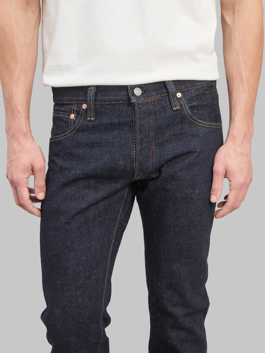 Pure Blue Japan SLB-005 Slub Denim 16.5oz Slim Straight Jeans