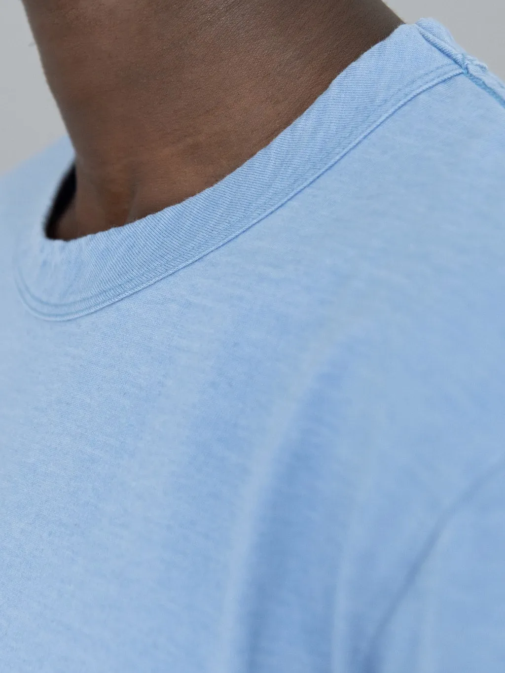 Pure Blue Japan SS5011-P Pale Indigo Dyed Crewneck T-Shirt