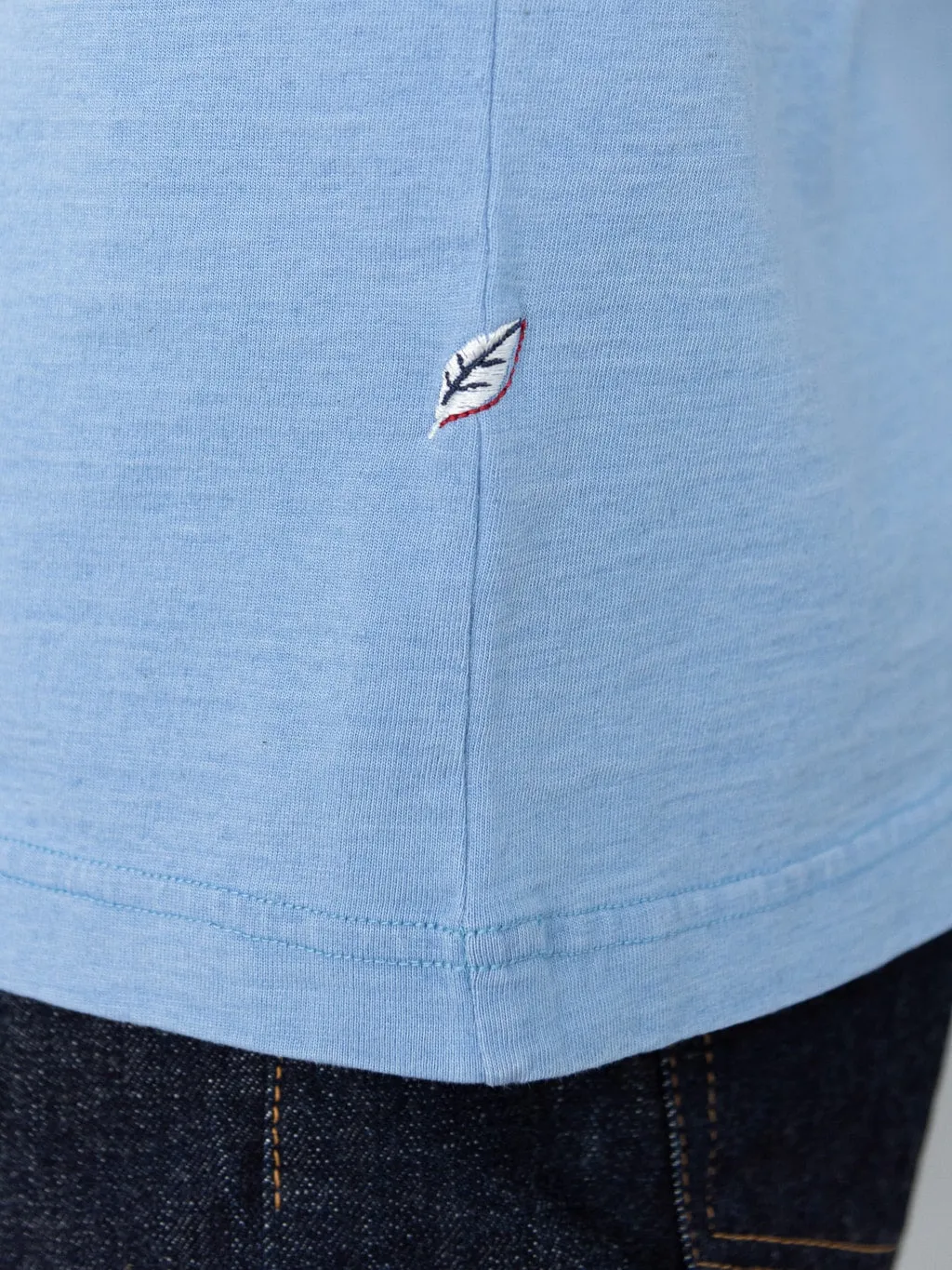 Pure Blue Japan SS5011-P Pale Indigo Dyed Crewneck T-Shirt