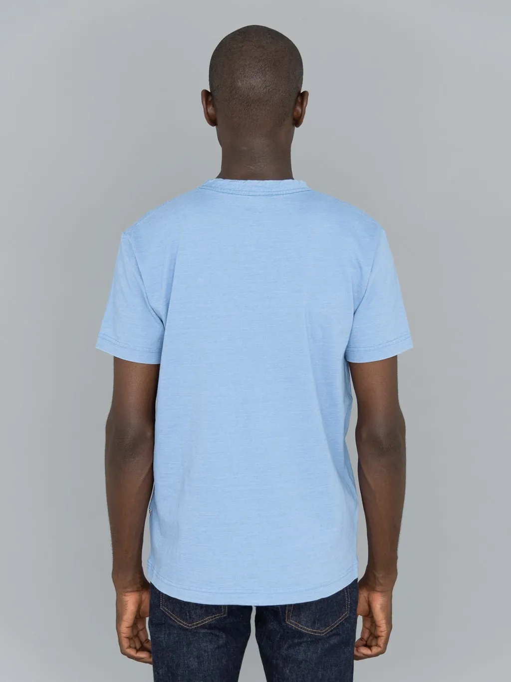 Pure Blue Japan SS5011-P Pale Indigo Dyed Crewneck T-Shirt