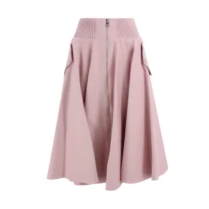 REDValentino Stretch Gabardine Midi Skirt