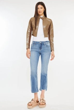 Savanna Essentials Mid Rise Cropped Flare Jean
