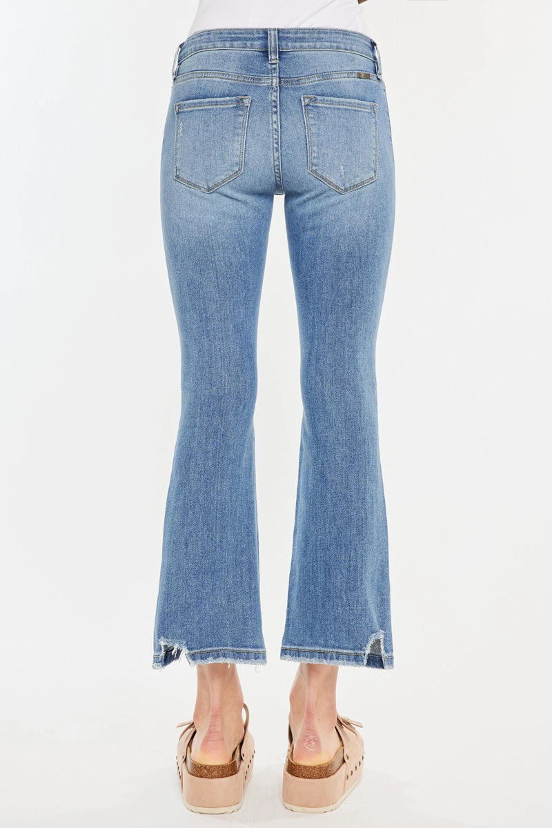 Savanna Essentials Mid Rise Cropped Flare Jean