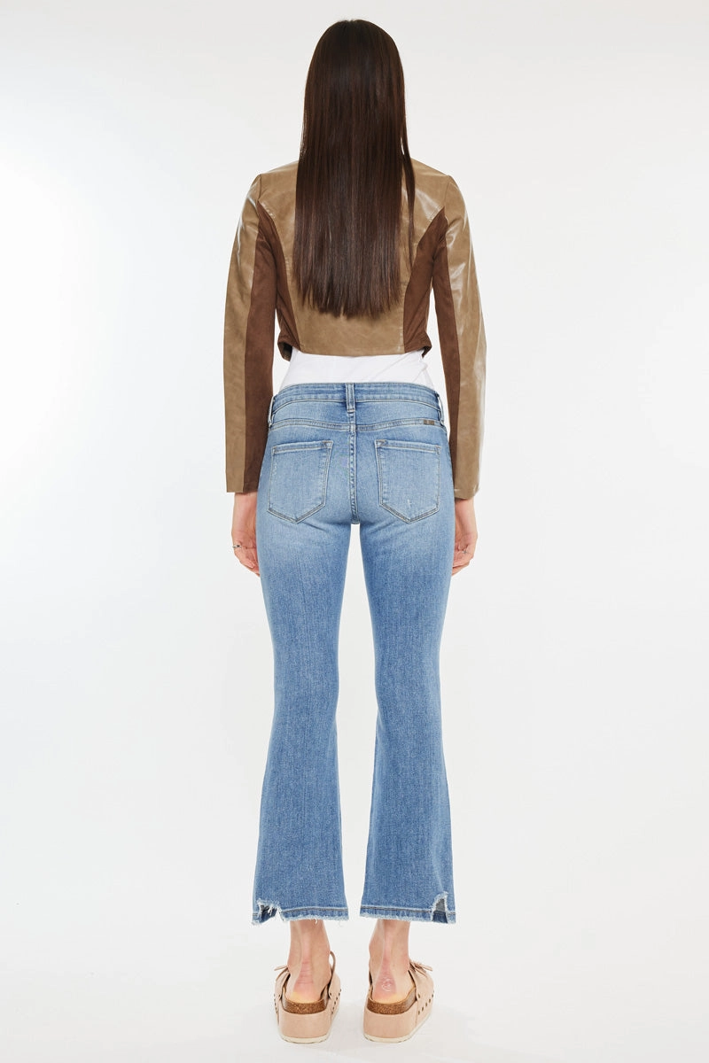 Savanna Essentials Mid Rise Cropped Flare Jean