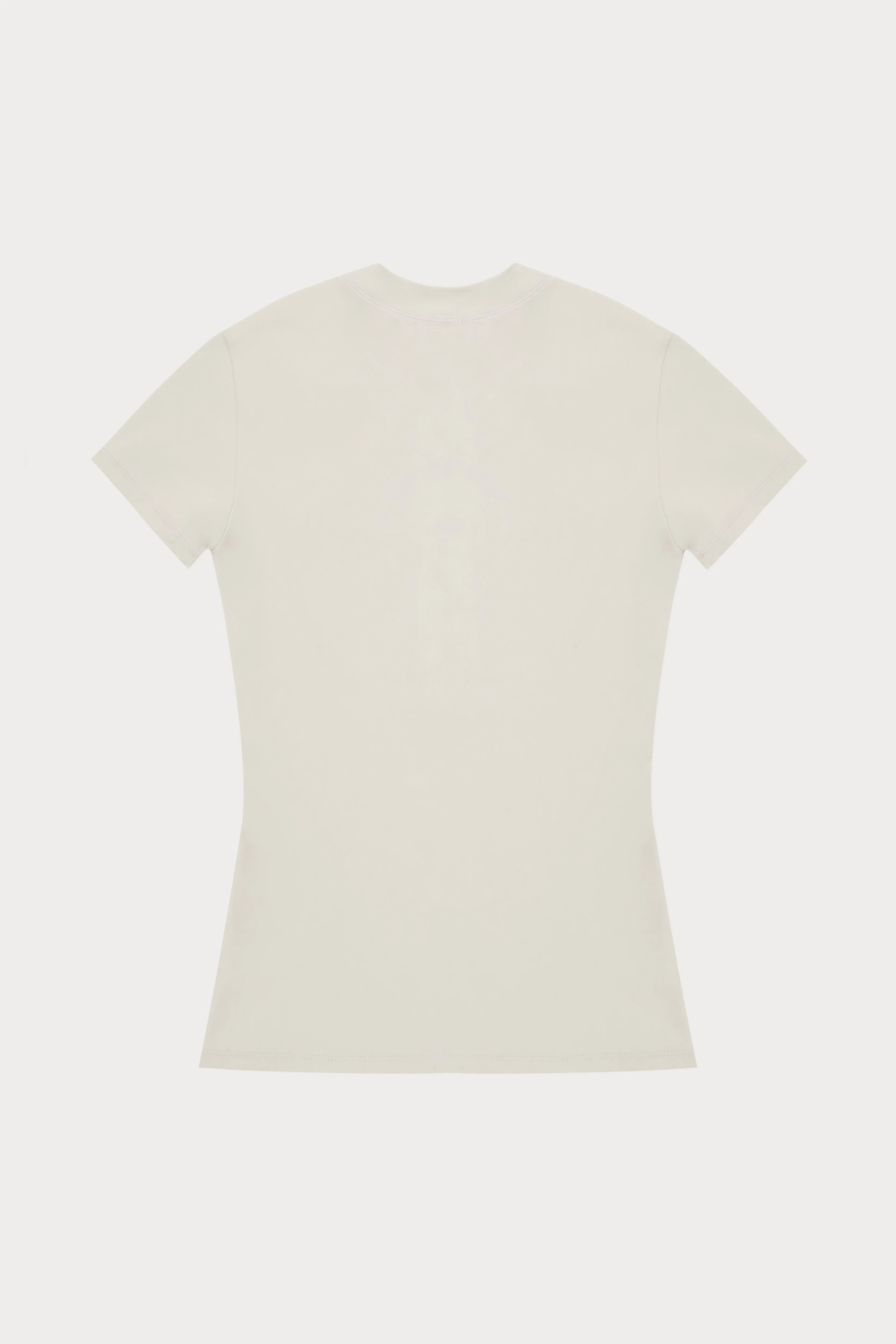 SCULPTING STRETCH EMBLEM BABY TEE - BONE