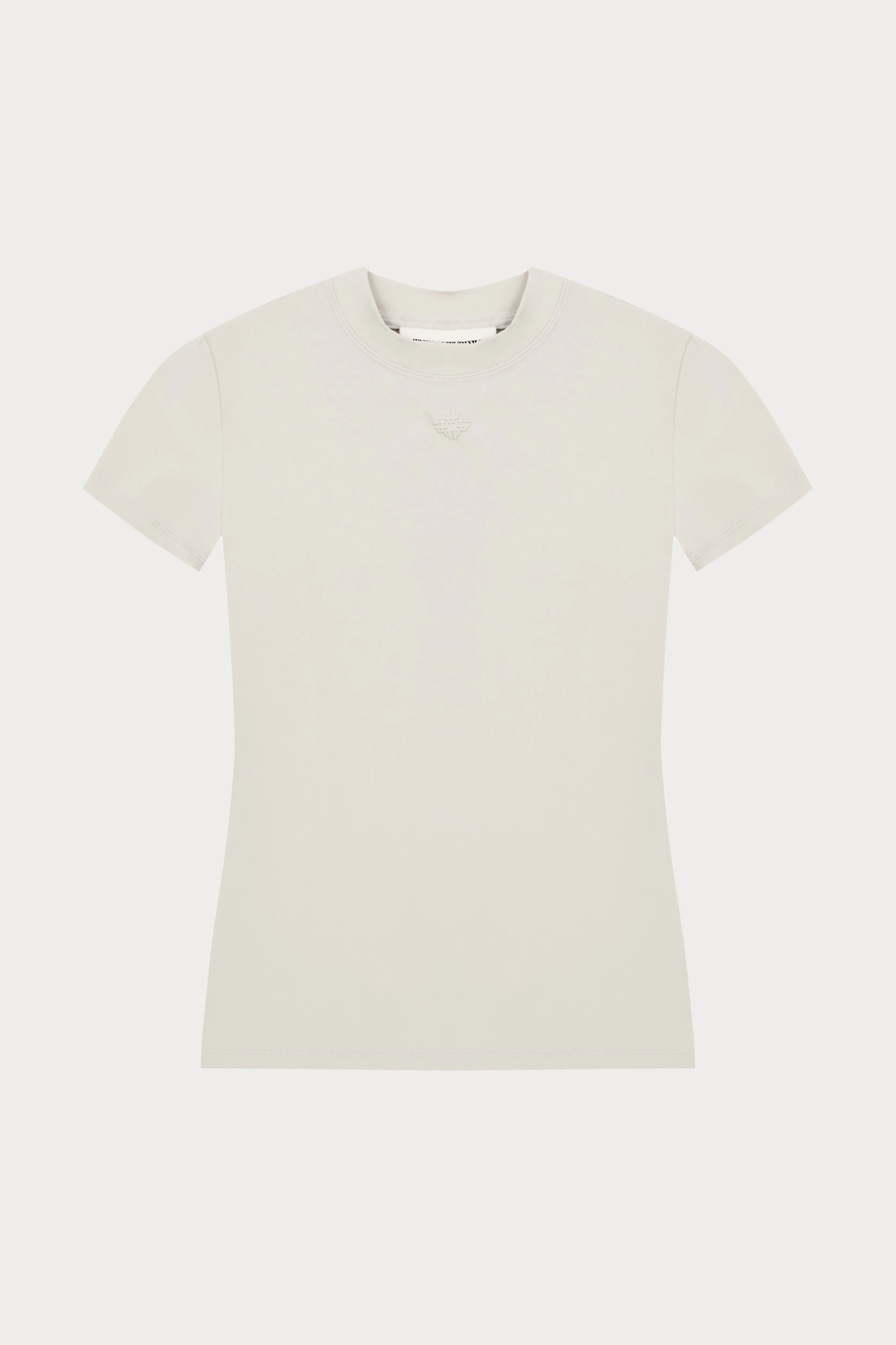 SCULPTING STRETCH EMBLEM BABY TEE - BONE
