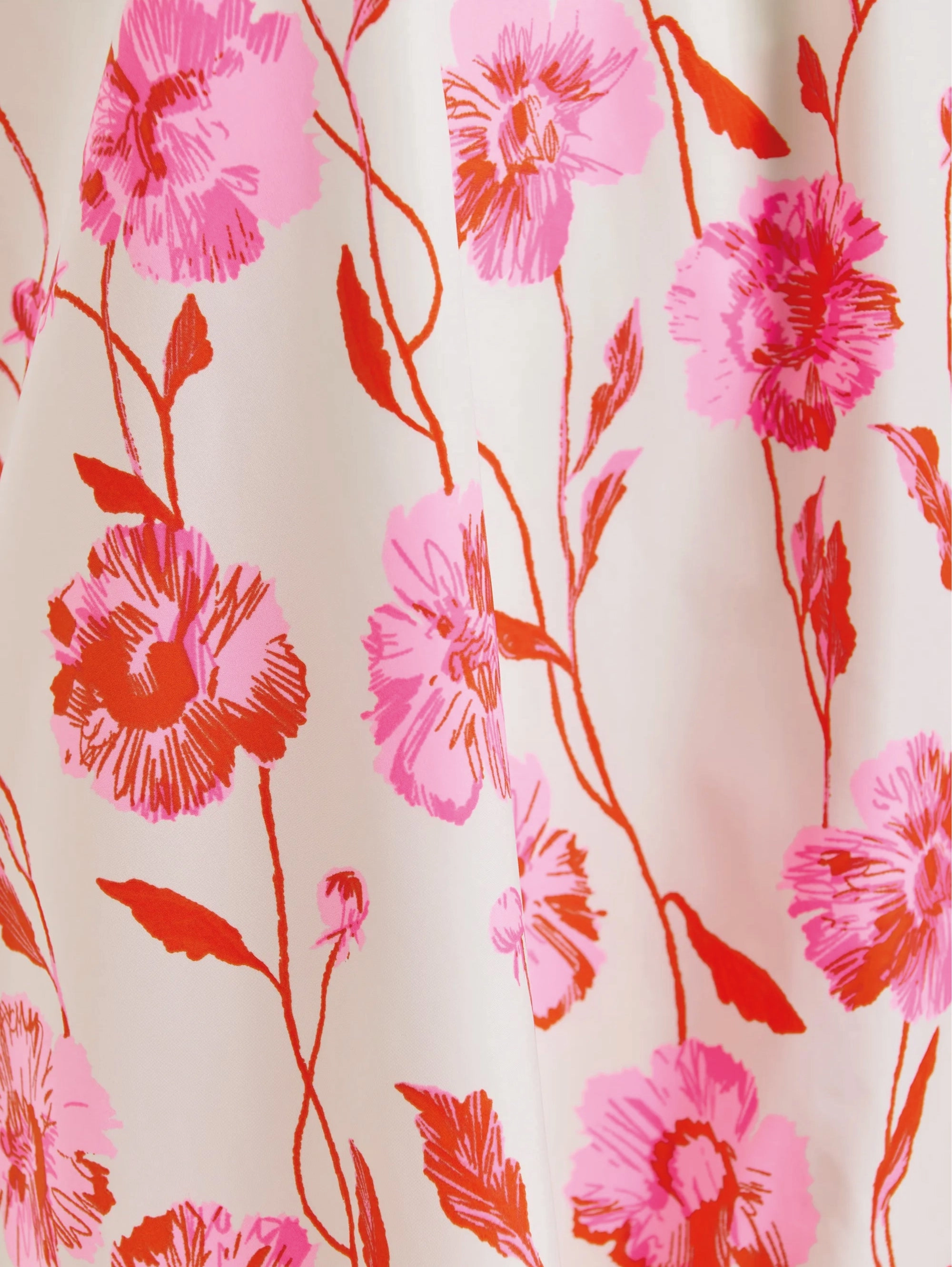 Short Dress with White/Pink Flowers