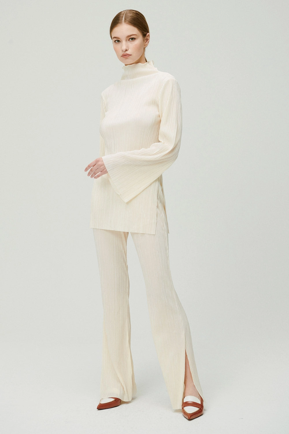 Sia Plisse Tunic Top and Pants Set