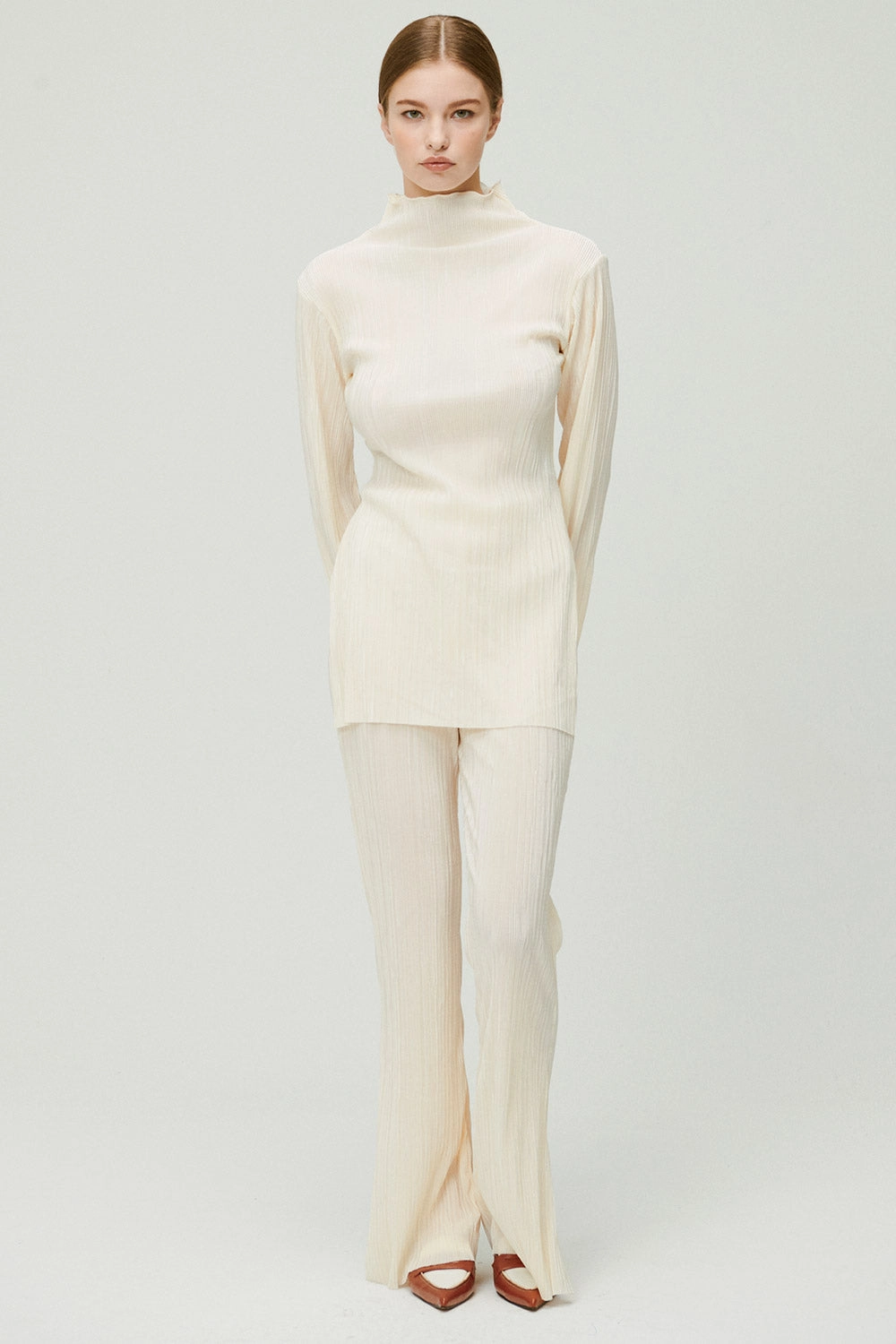 Sia Plisse Tunic Top and Pants Set