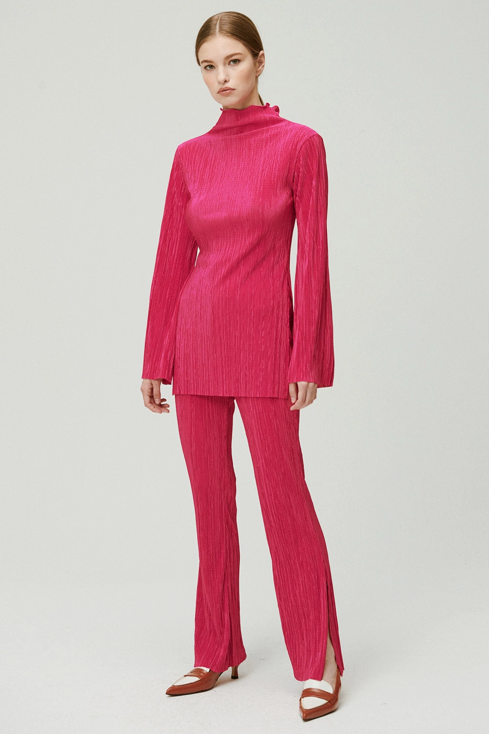 Sia Plisse Tunic Top and Pants Set