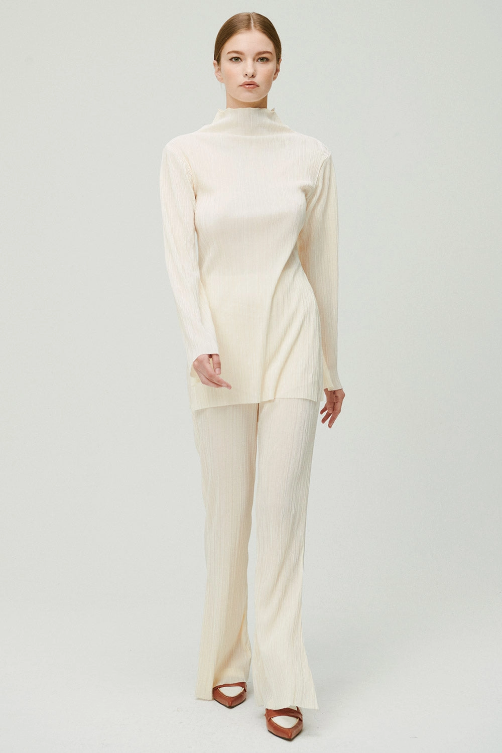 Sia Plisse Tunic Top and Pants Set