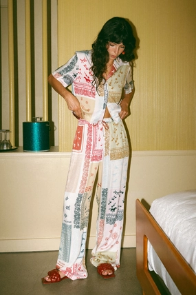 Silky Hudson Lounge Pant - Multi Color Bandana