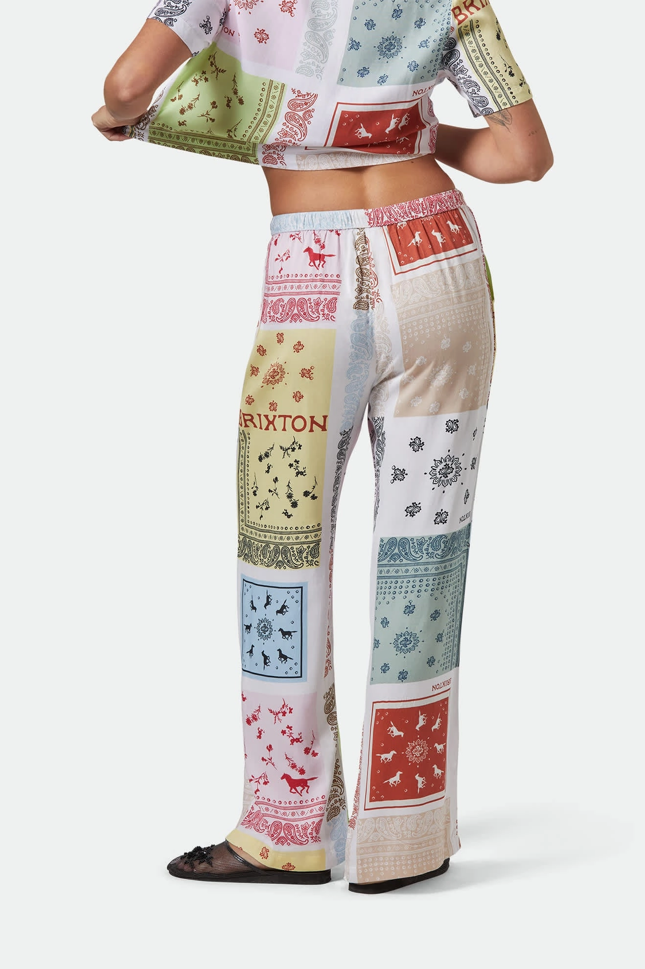 Silky Hudson Lounge Pant - Multi Color Bandana