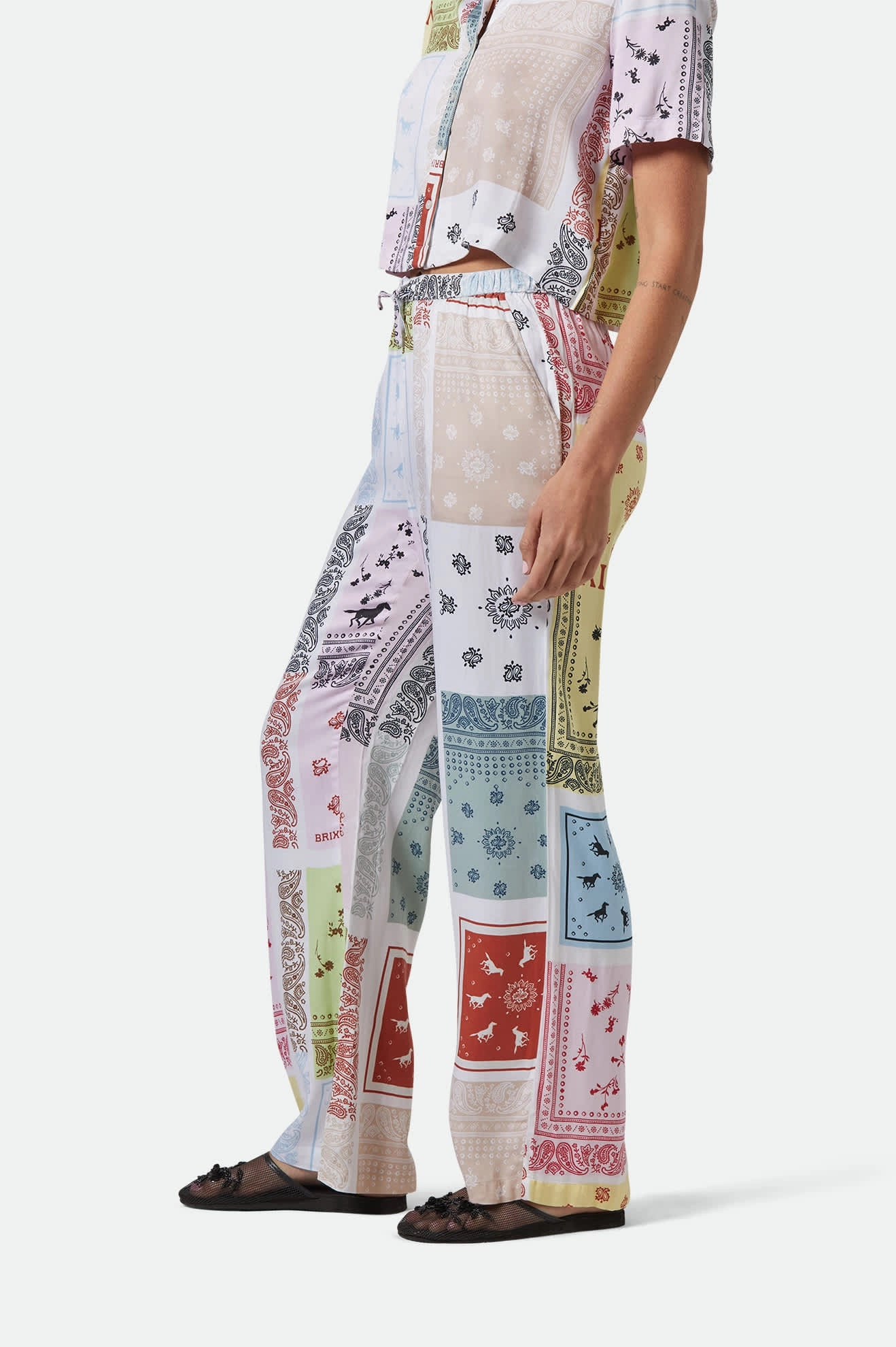 Silky Hudson Lounge Pant - Multi Color Bandana