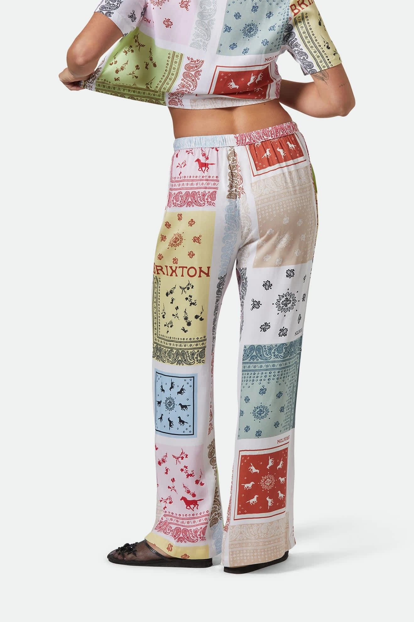 Silky Hudson Lounge Pant - Multi Color Bandana