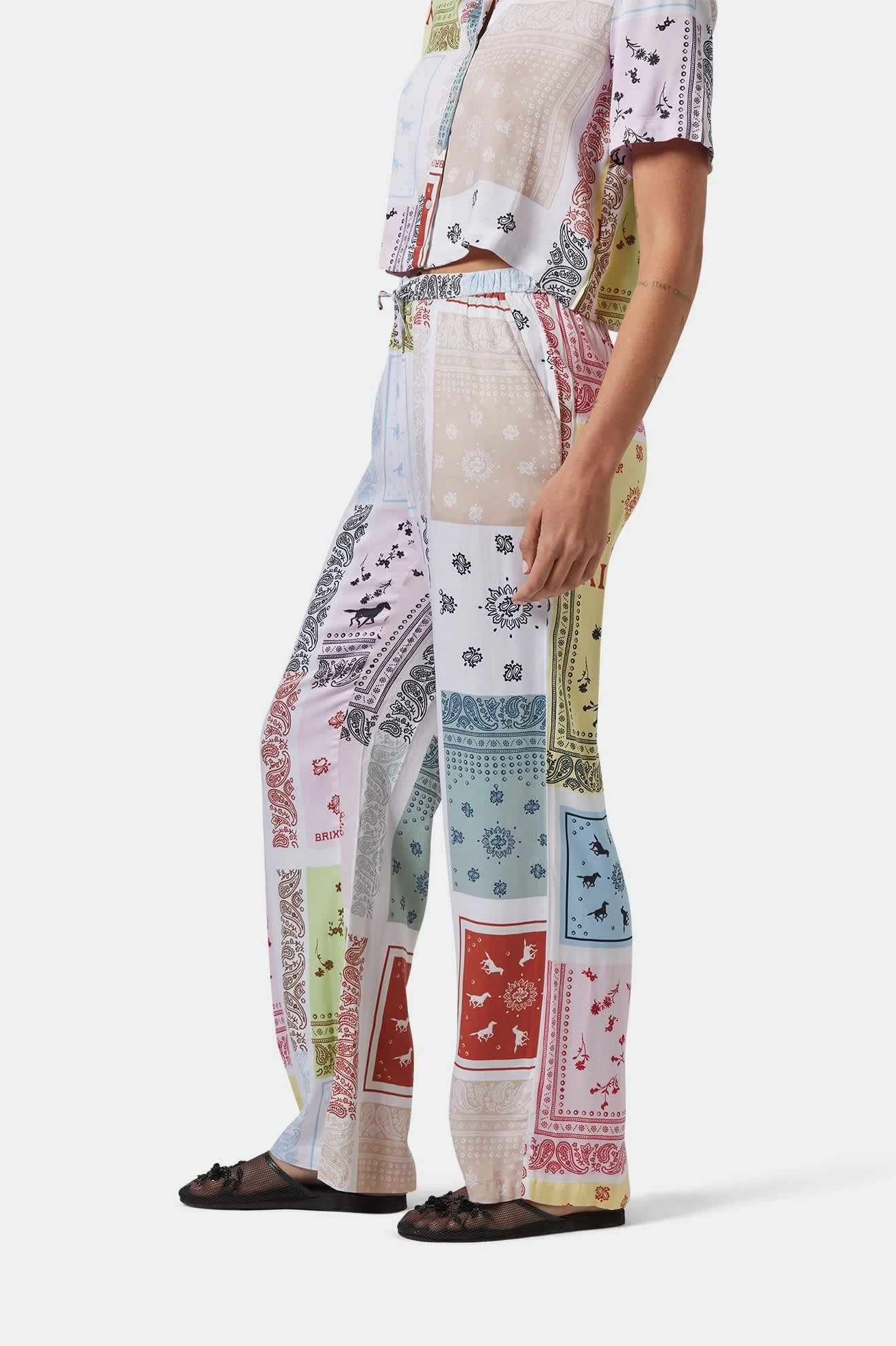 Silky Hudson Lounge Pant - Multi Color Bandana