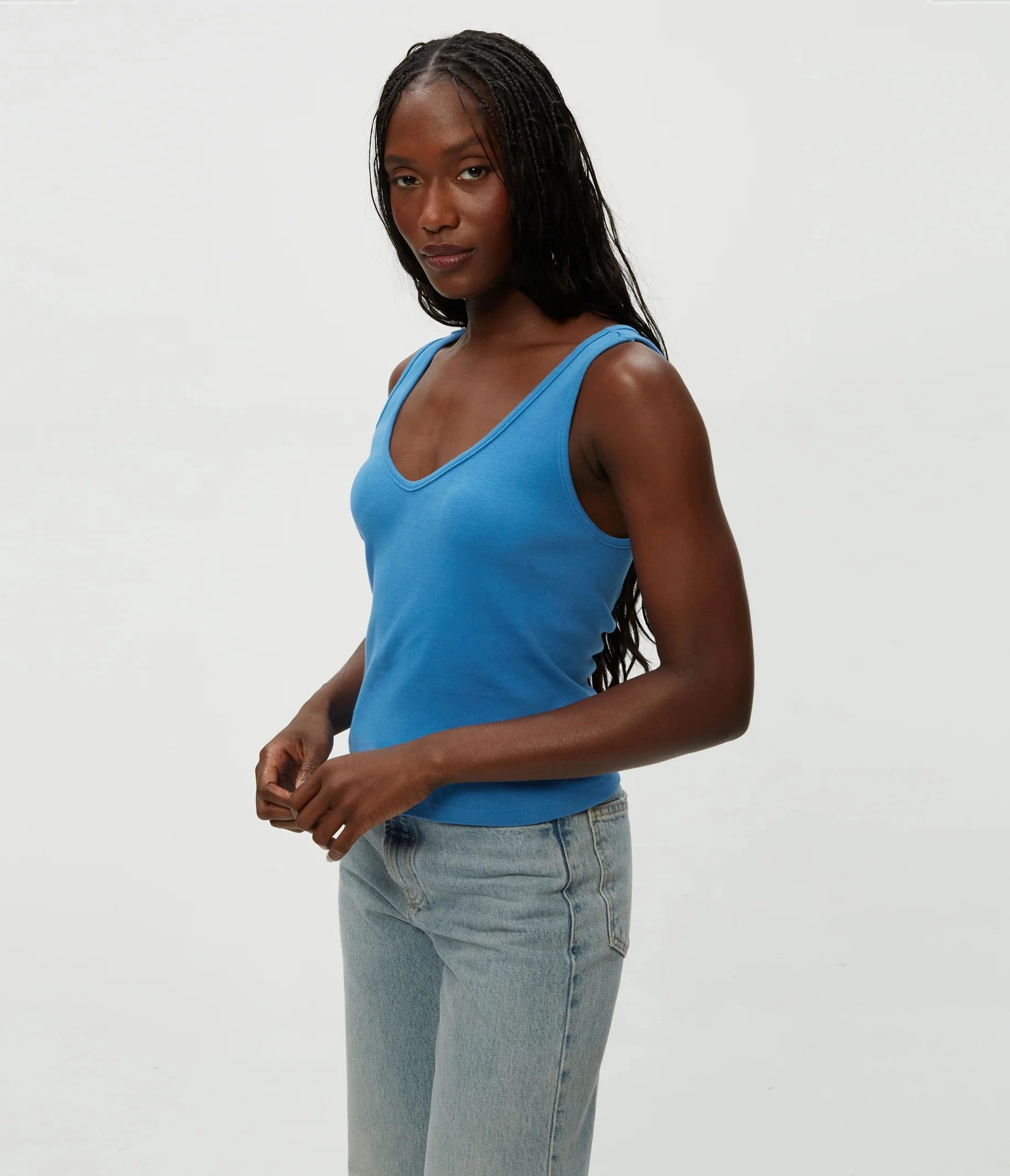 Sloan V Neck Tank - Ocean