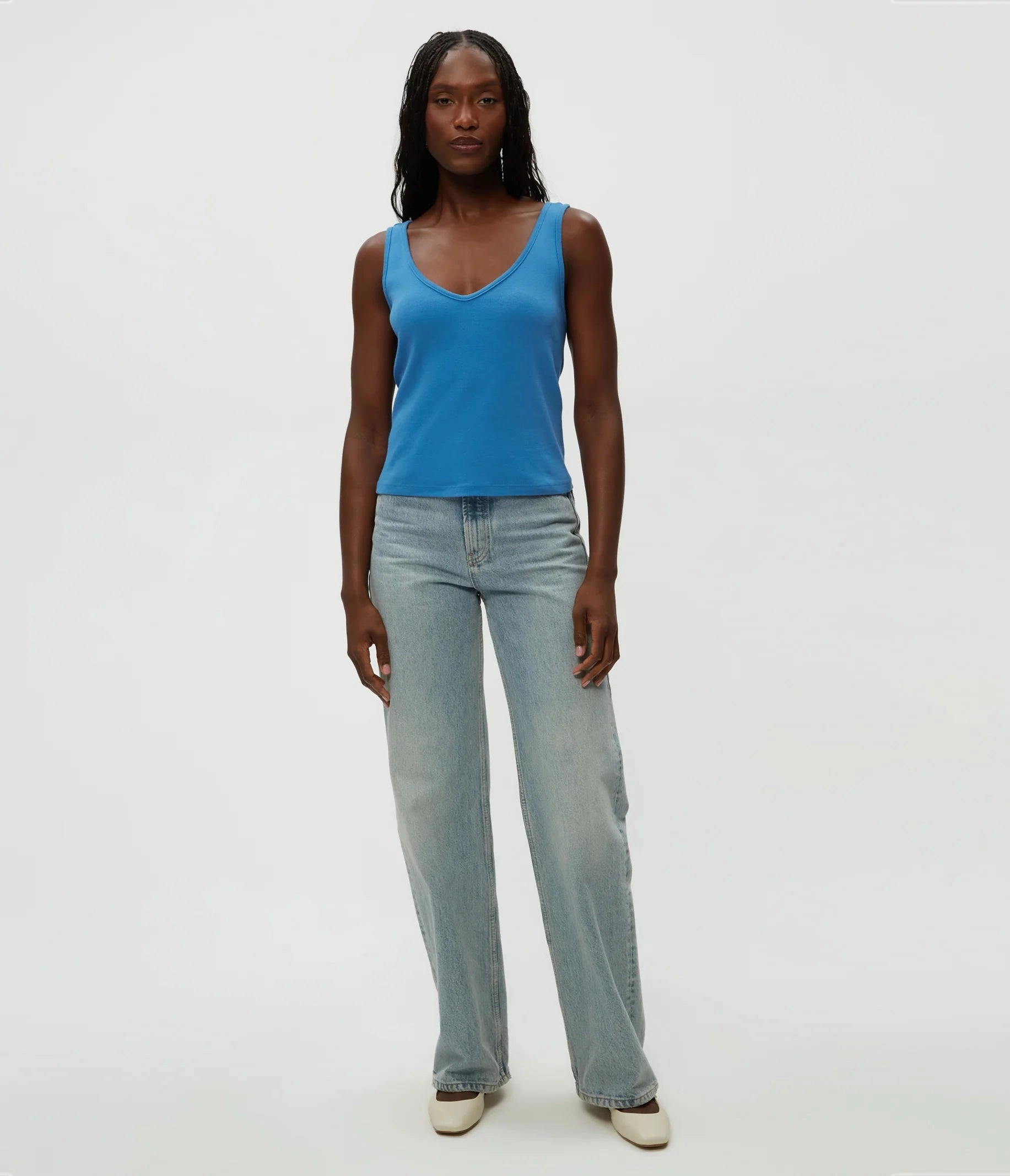Sloan V Neck Tank - Ocean
