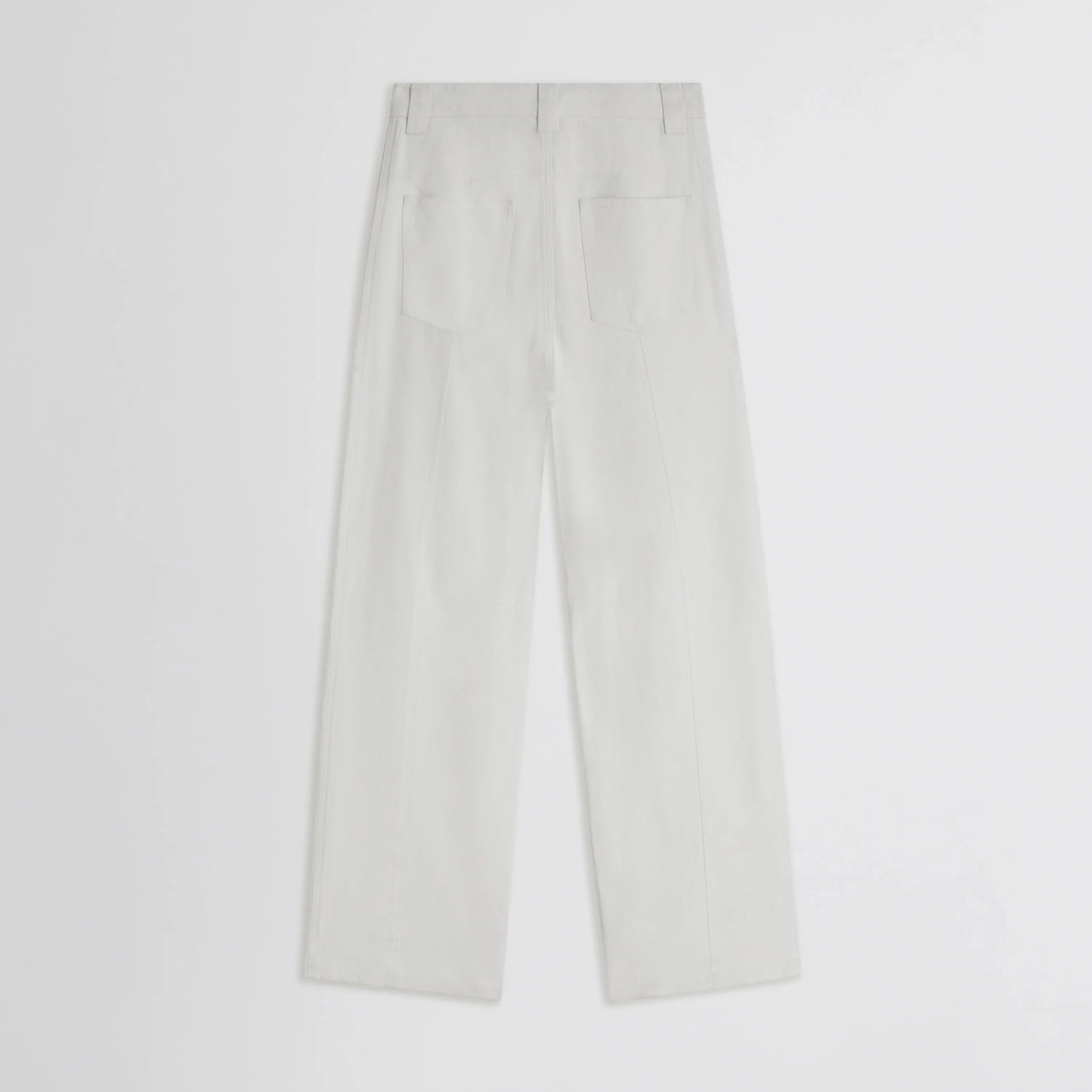 SLOUCH JEANS | off white cotton