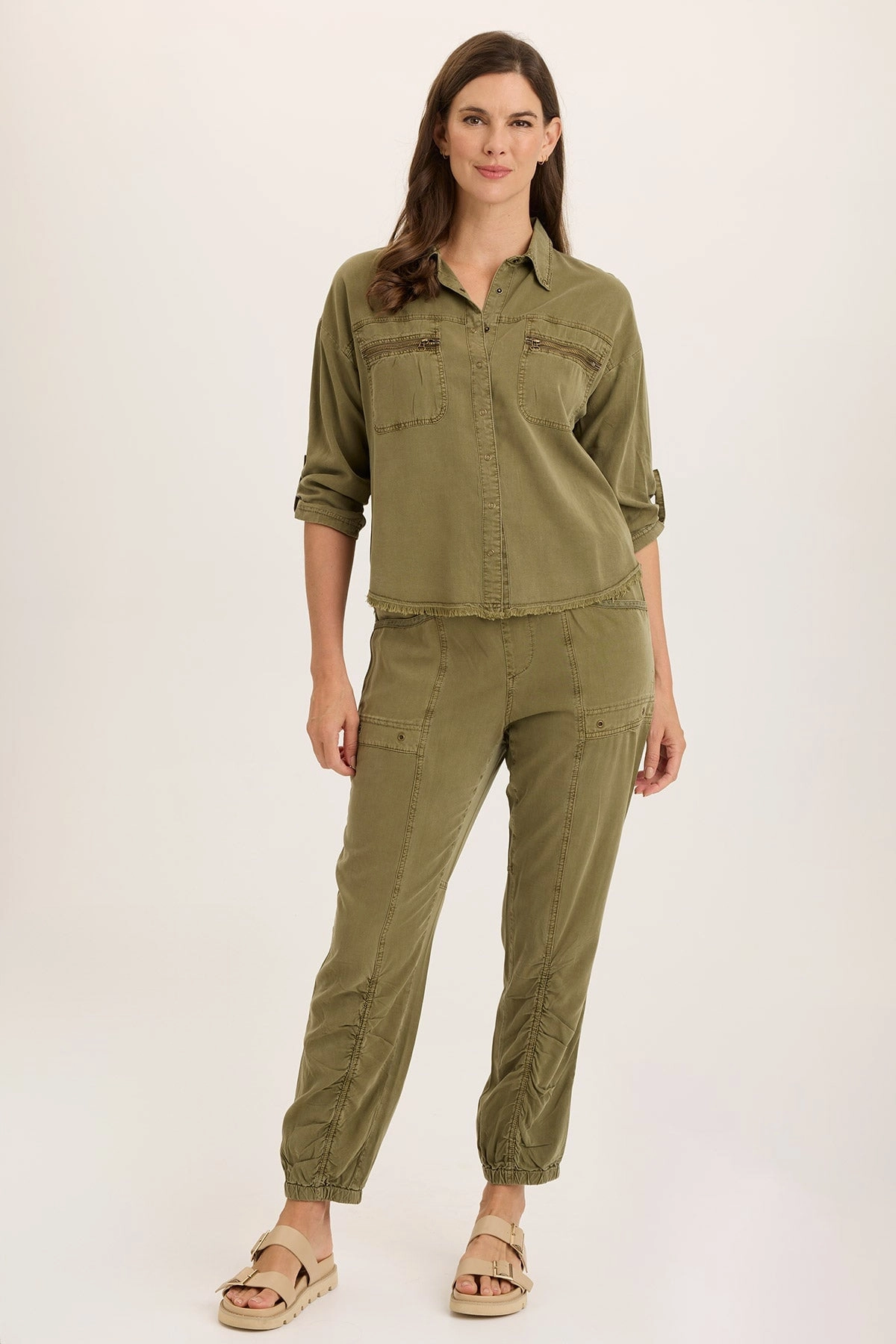 Squire Twill Banded Hem Casual Pant