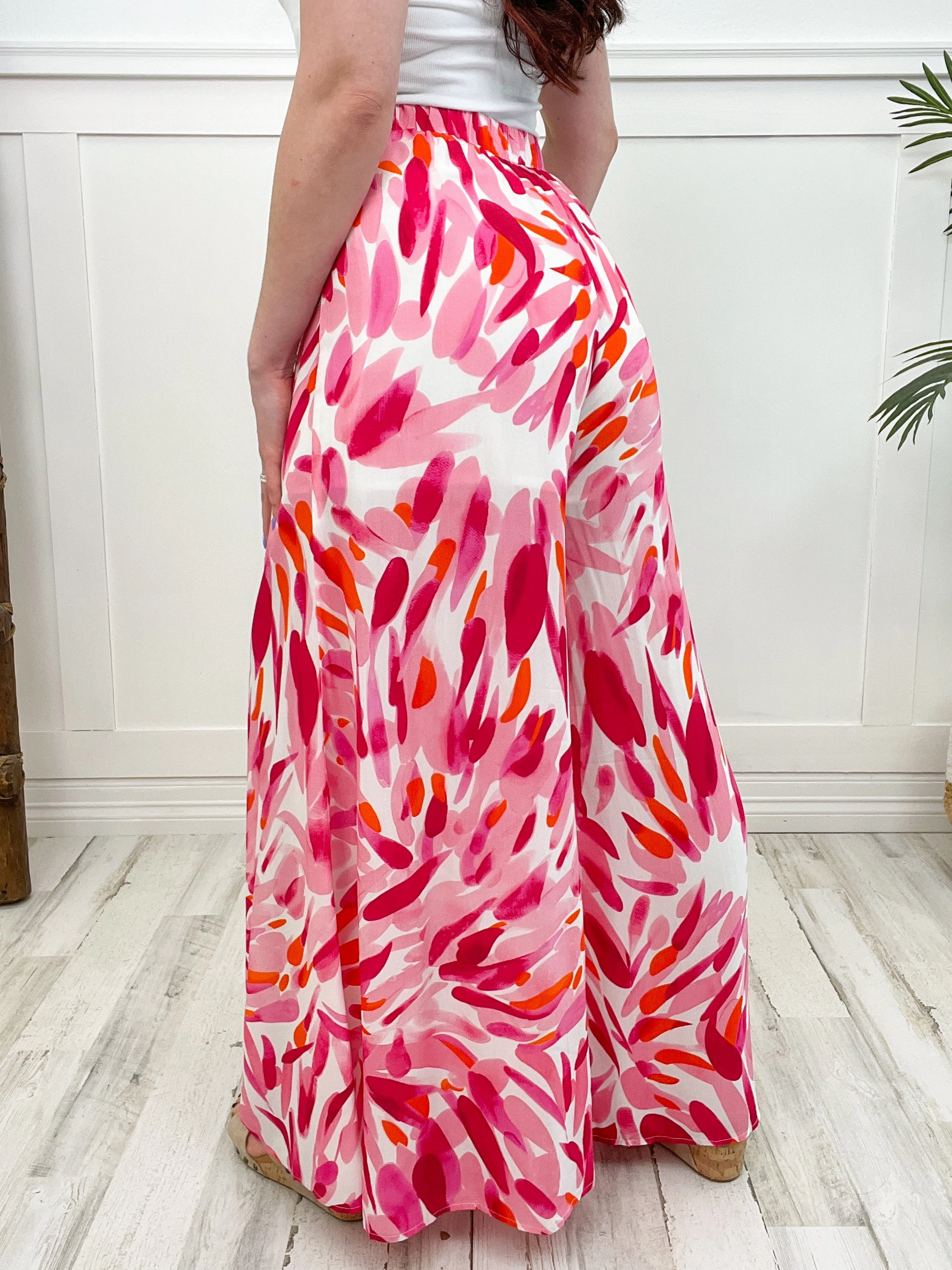 Taking a Tripe Wide Leg Pants