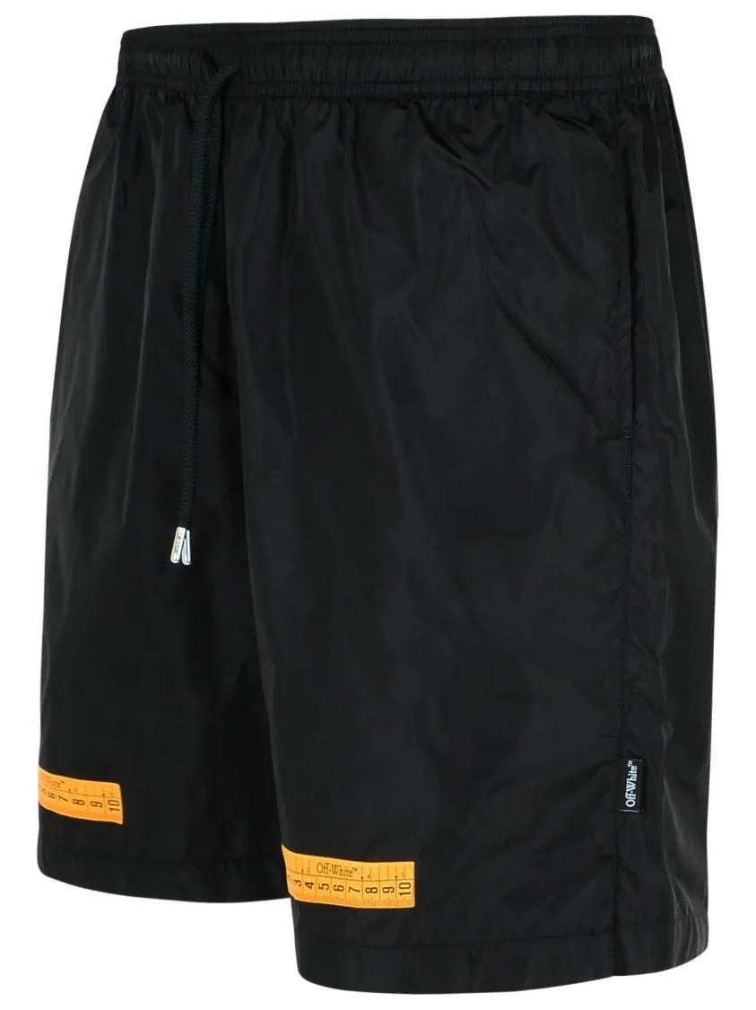 'Tape Surfer' Black Polyamide Swimsuit