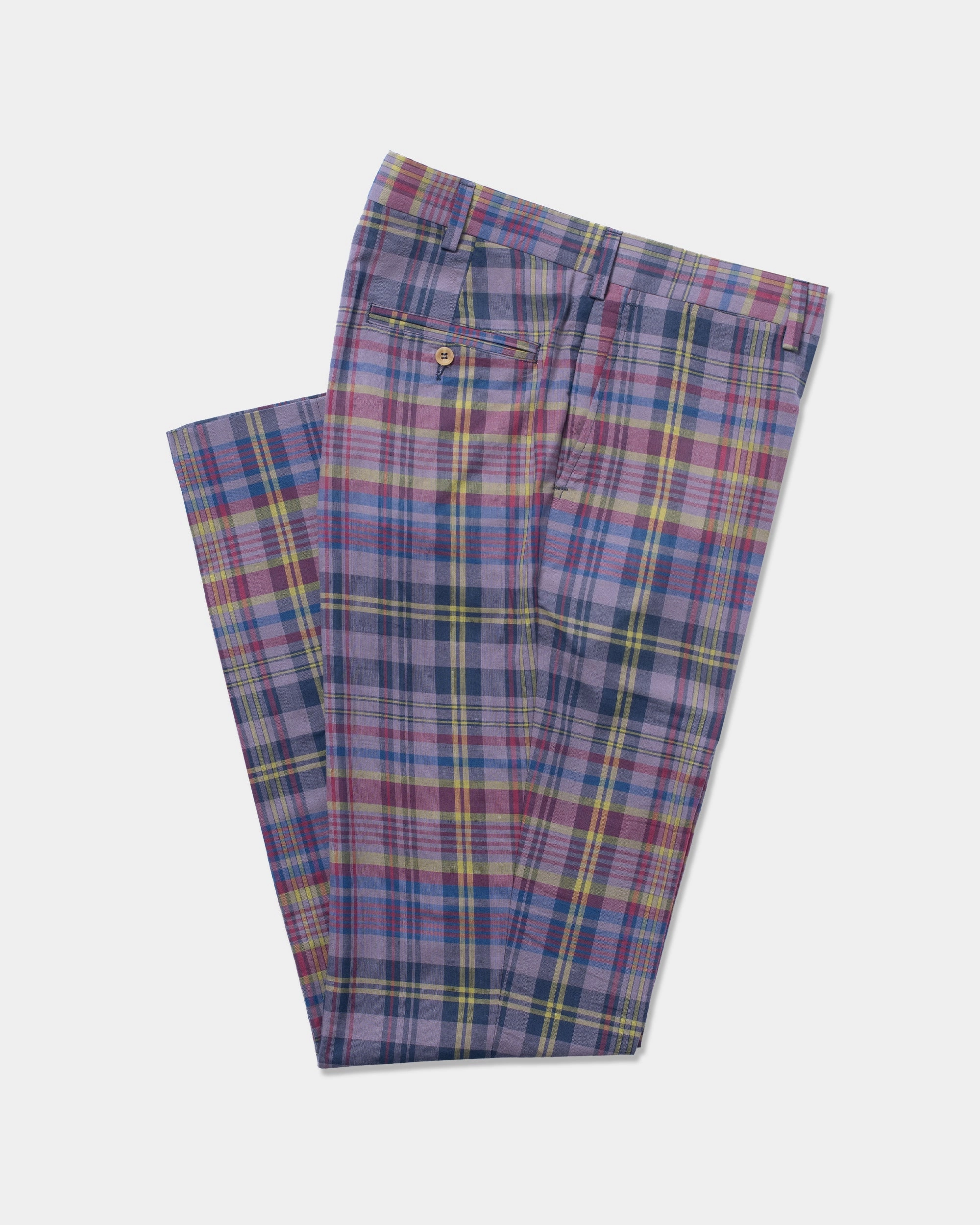TEA STAINED MADRAS PANTS