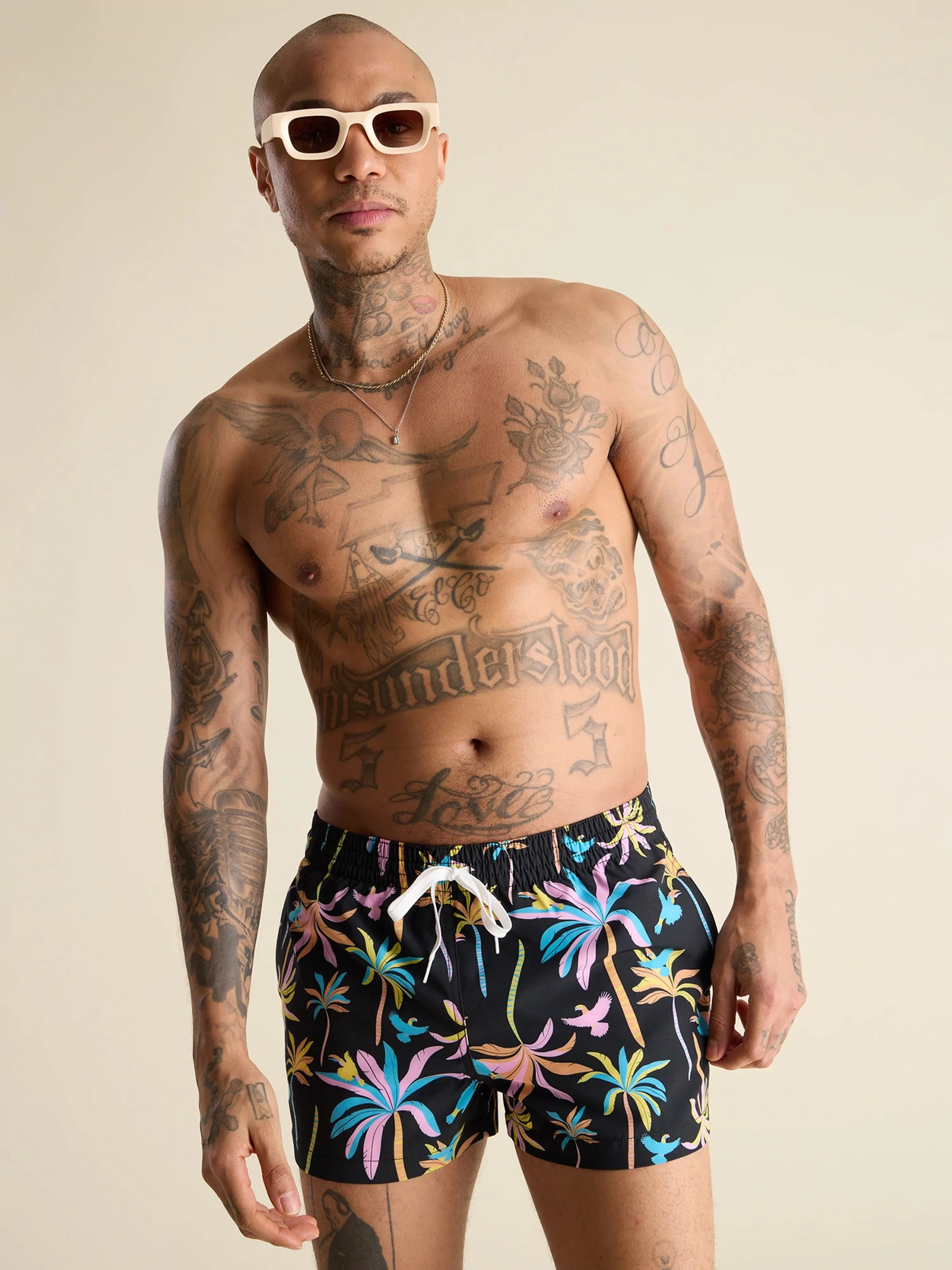 The Black Light Nights 4" (Classic Swim Trunk)