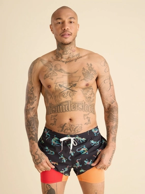 The Blizzard O' Lizards 4" (Classic Lined Swim Trunk)