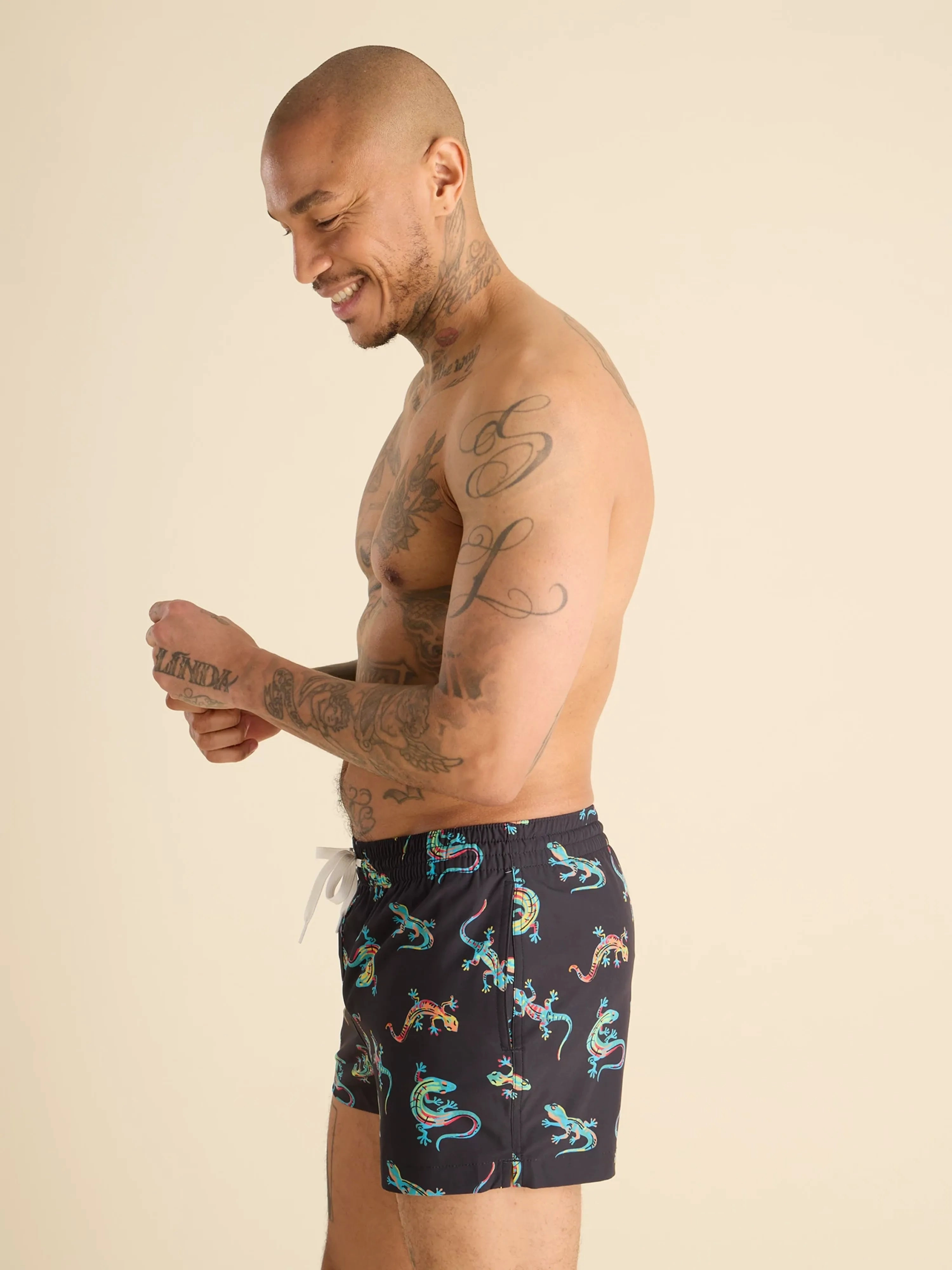 The Blizzard O' Lizards 4" (Classic Lined Swim Trunk)