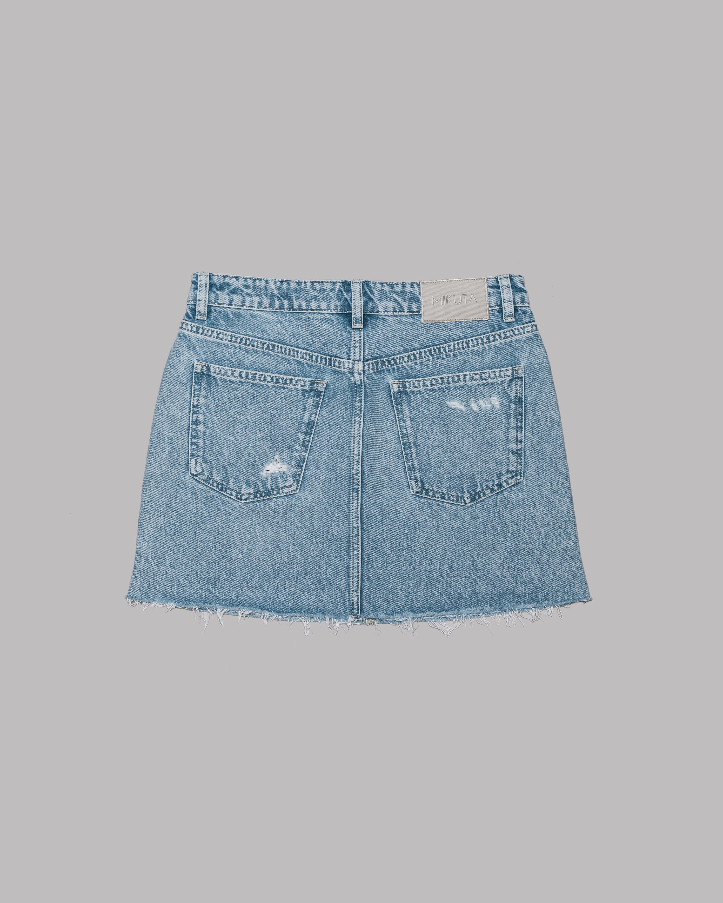 The Blue Slit Denim Skirt