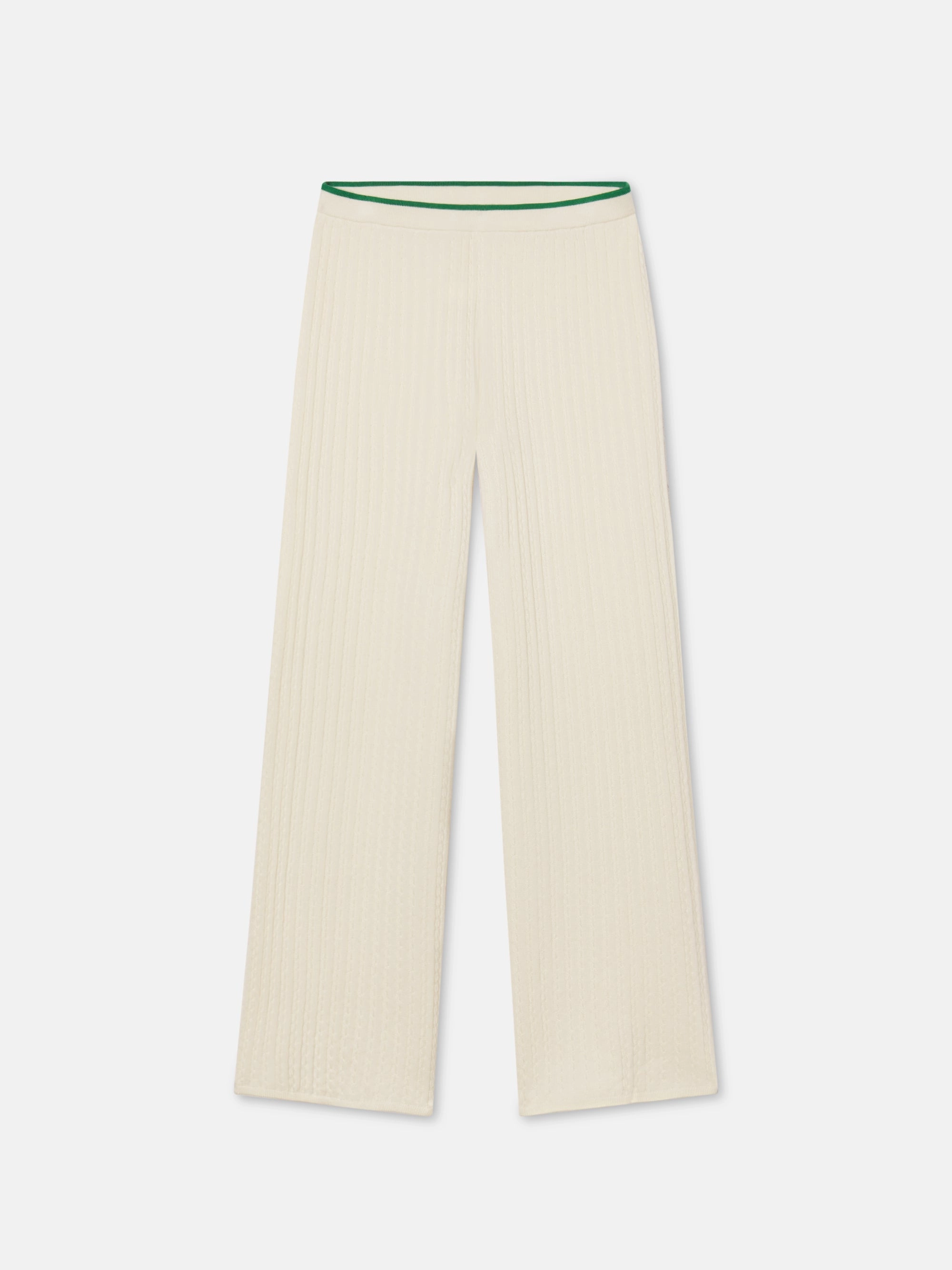 The Cable Sweat Pants -- Kelly Green Multi