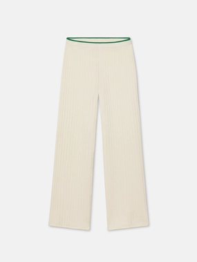 The Cable Sweat Pants -- Kelly Green Multi