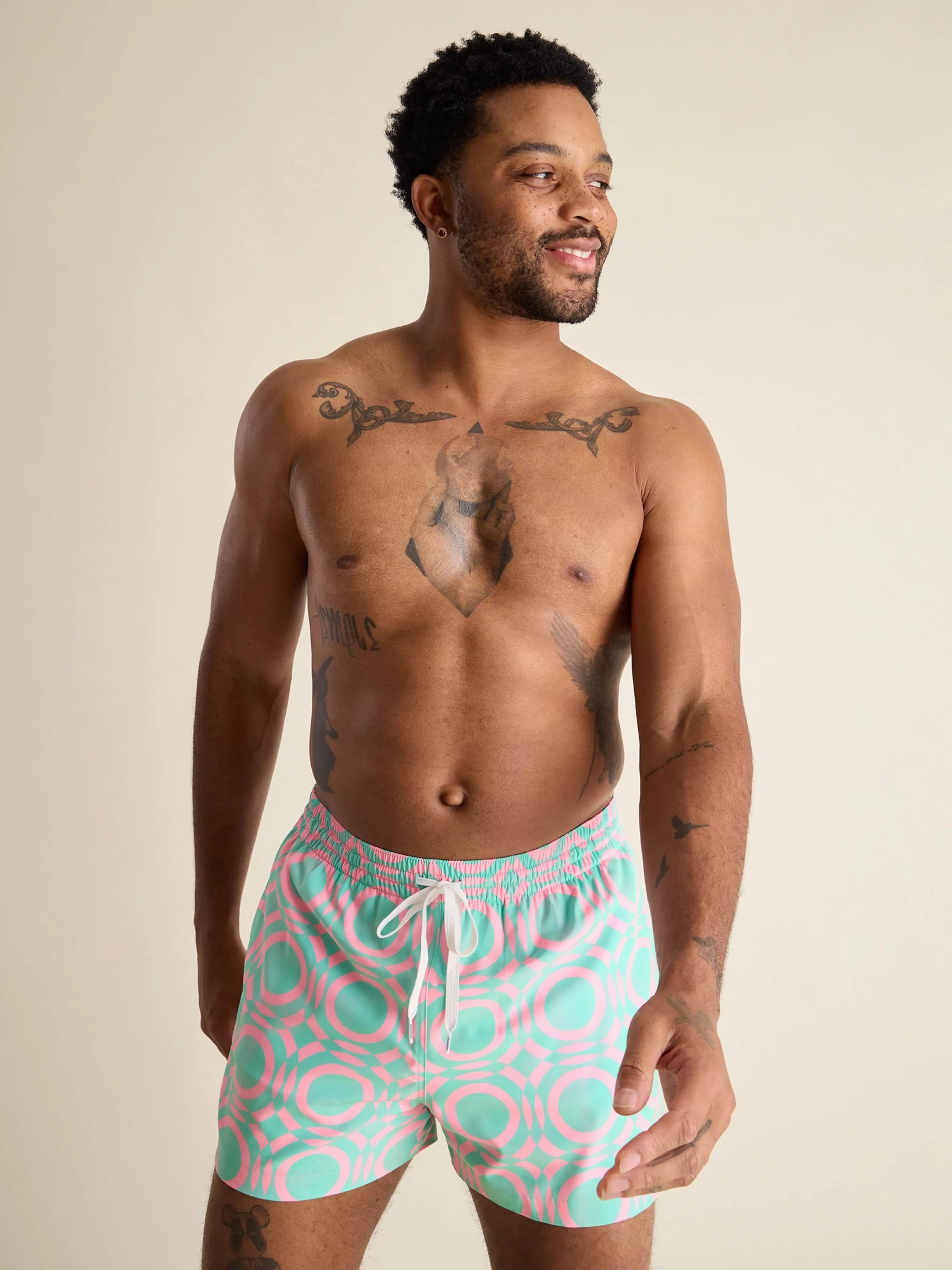 The Mosaics 4" (Classic Lined Swim Trunk)