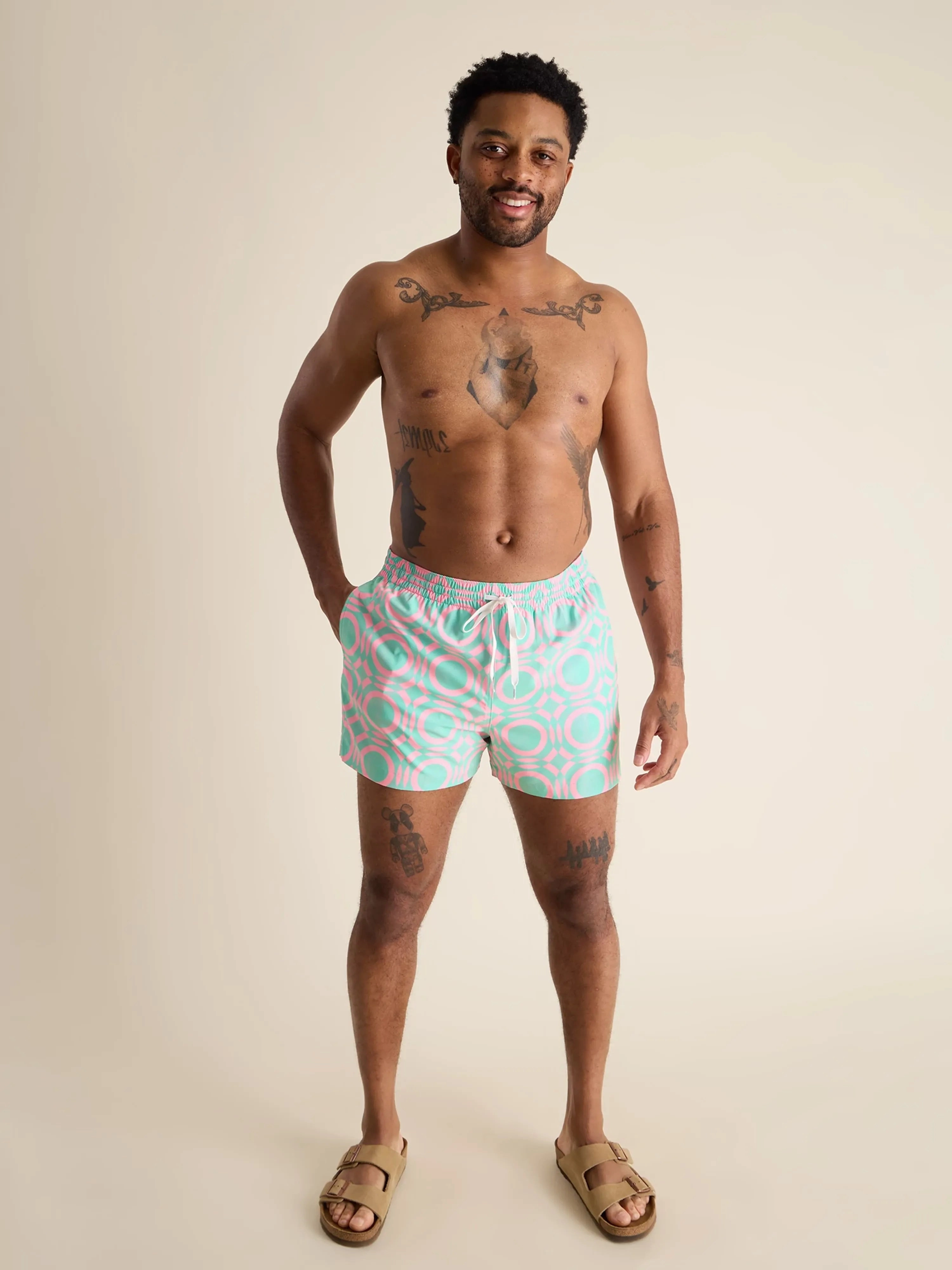 The Mosaics 4" (Classic Lined Swim Trunk)