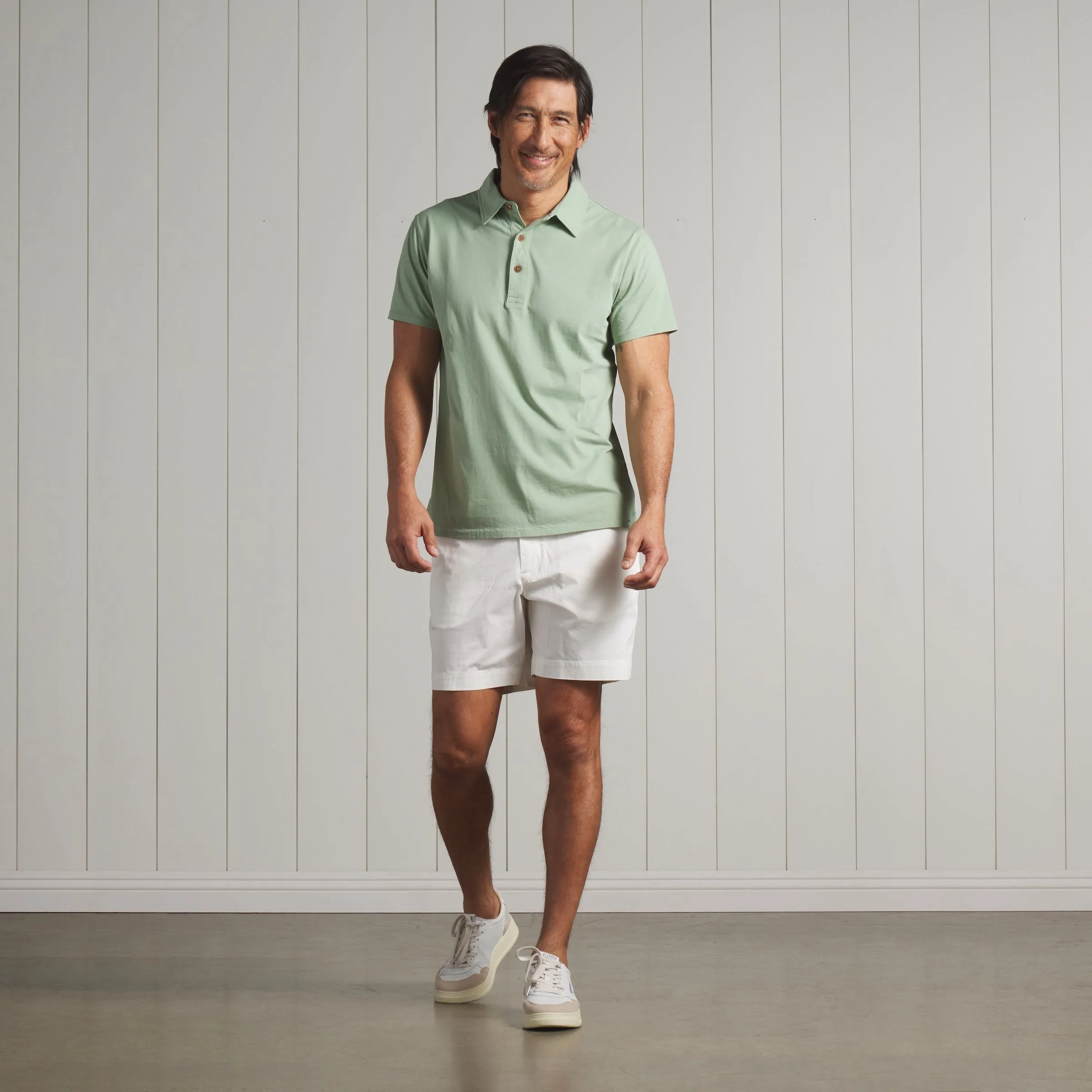 Thompson Flex Stretch Shorts  7"- White