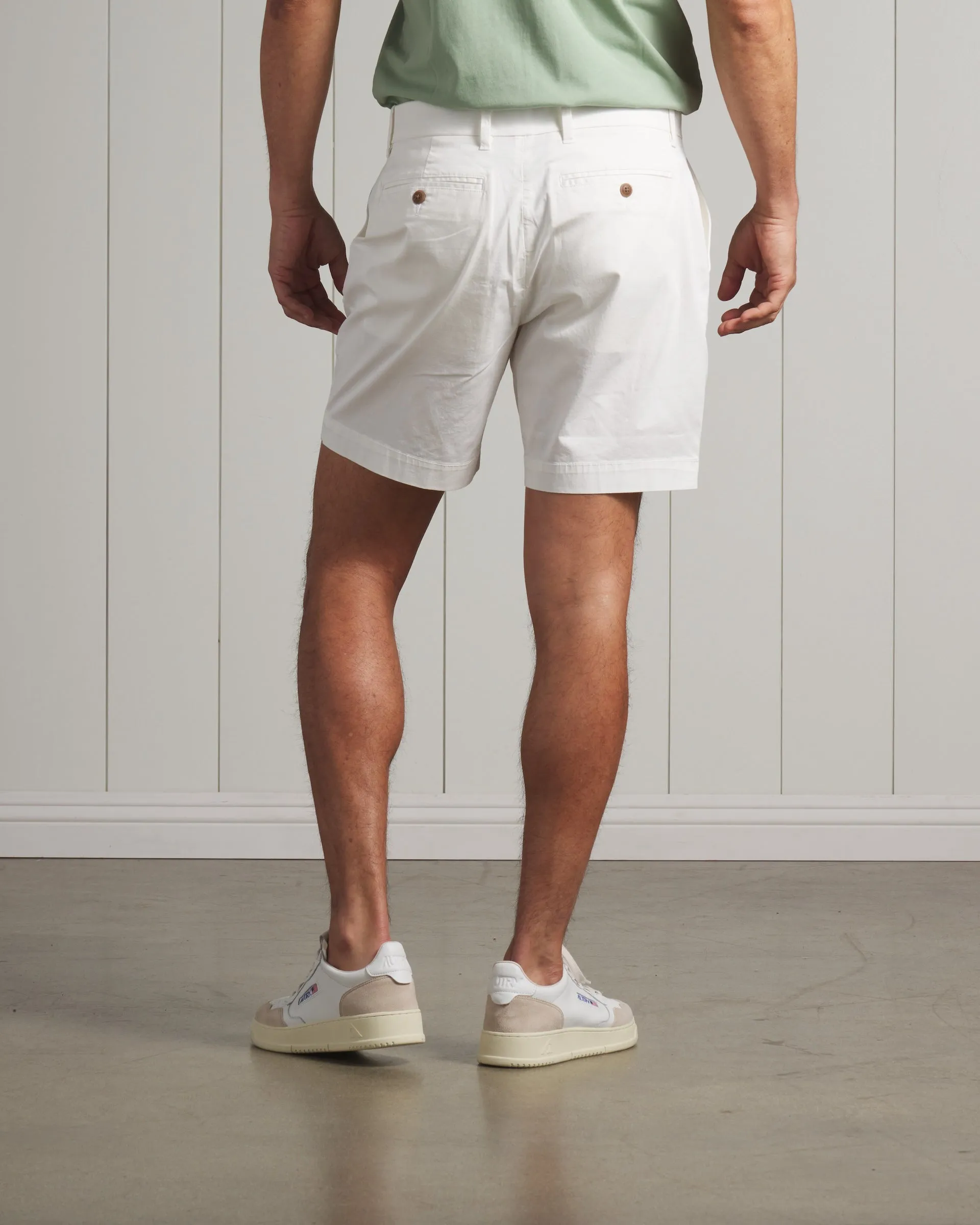 Thompson Flex Stretch Shorts  7"- White