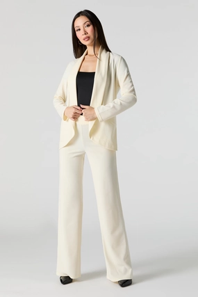 V Waist Wide Leg Dress Pant