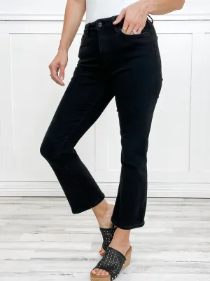 Vervet "Margot" High Rise Kick Flare Black Jean