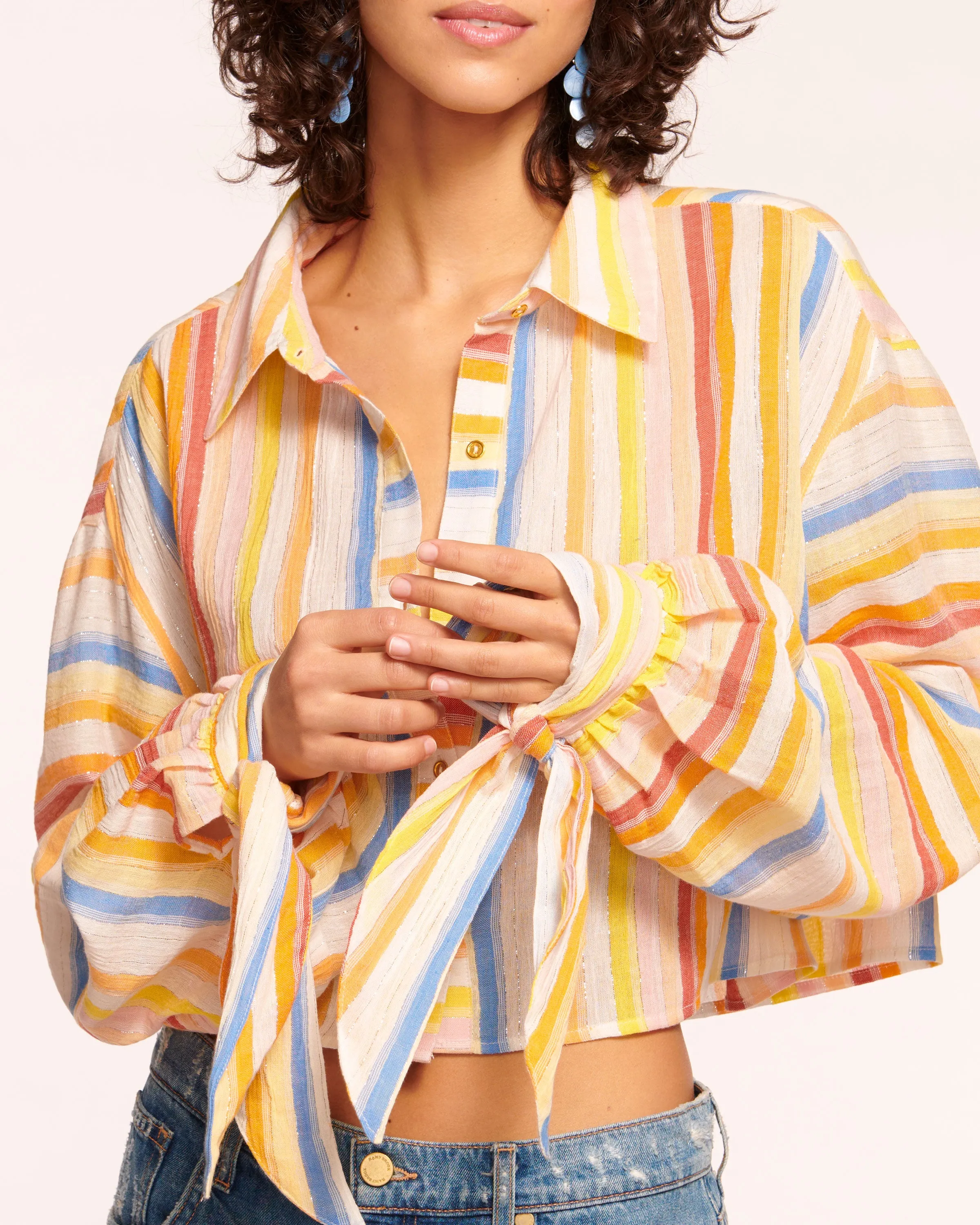 Vesta Button Down Coverup Top