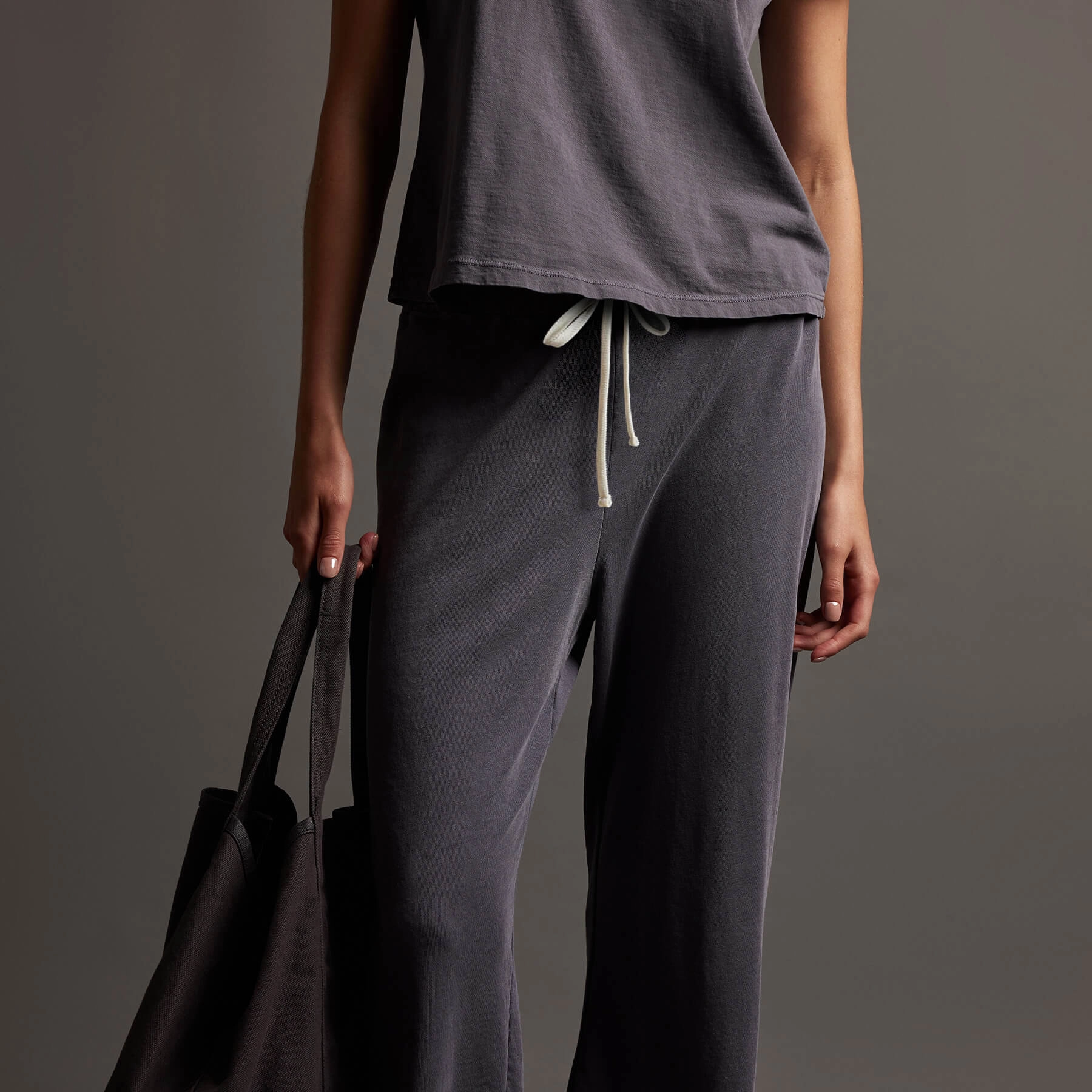 Vintage French Terry Cutoff Sweatpant - Flannel Pigment