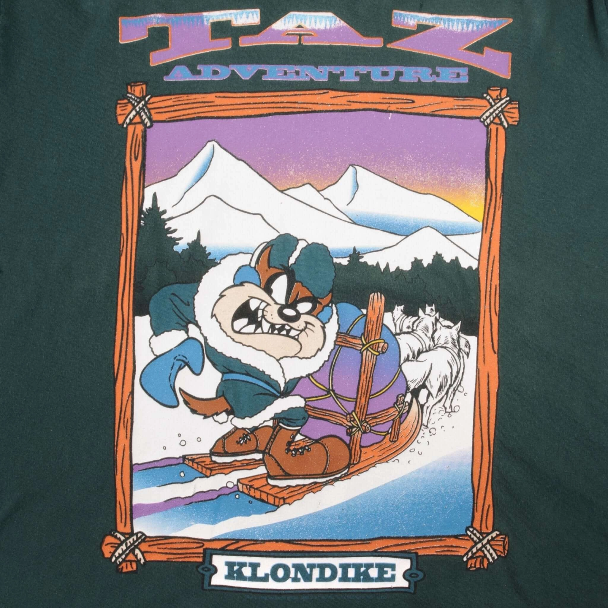 VINTAGE LOONEY TUNES TAZ ADVENTURE KLONDIKE TEE SHIRT 1990S SIZE XL
