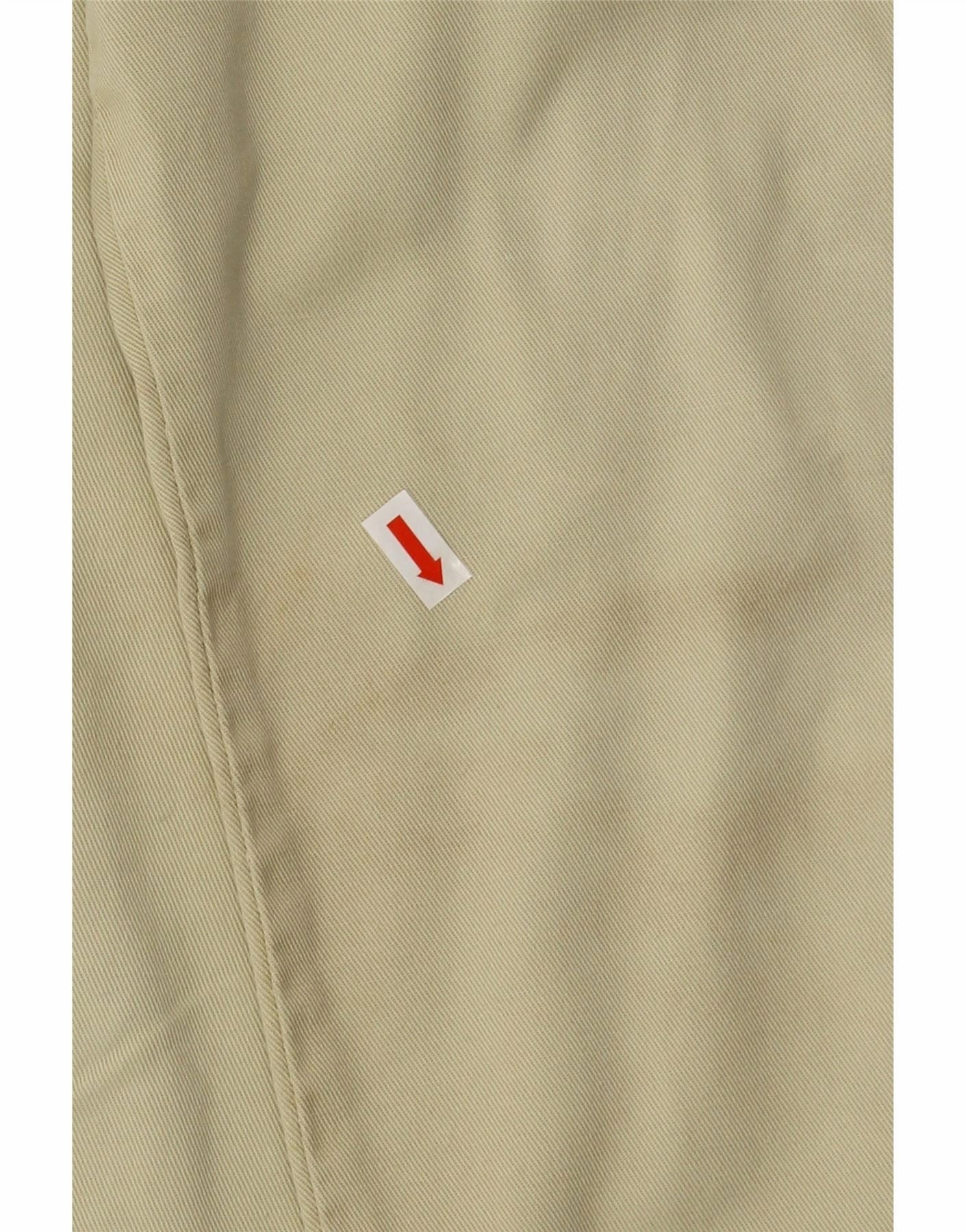 VINTAGE Mens Straight Cargo Trousers IT 50 Large W36 L32 Beige Cotton